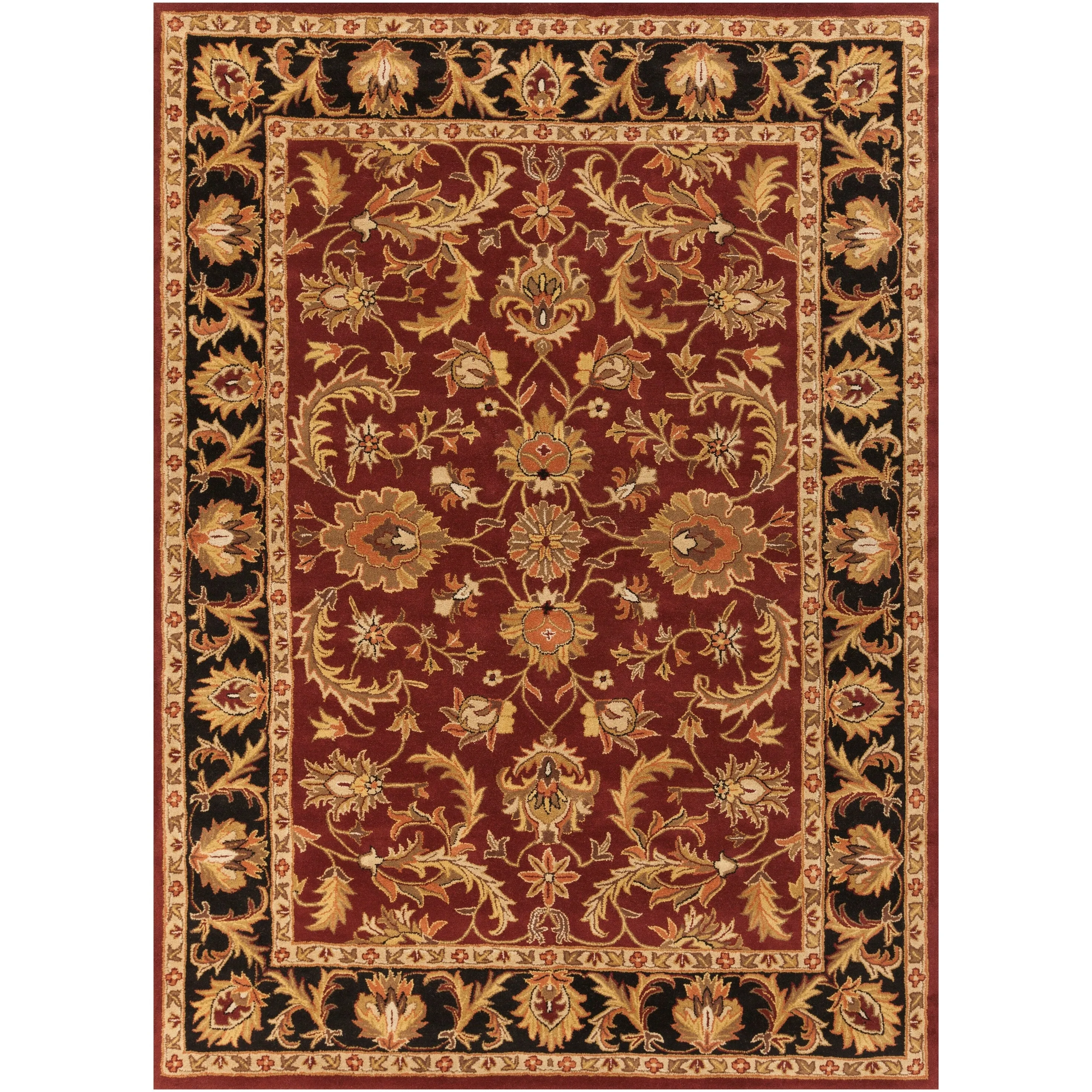 Hand-Tufted Ollie Traditional Border Rug