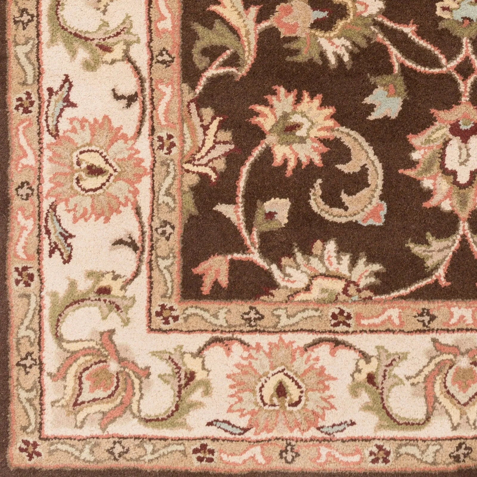 Hand-Tufted Reno Traditonal Bordered Wool Rug