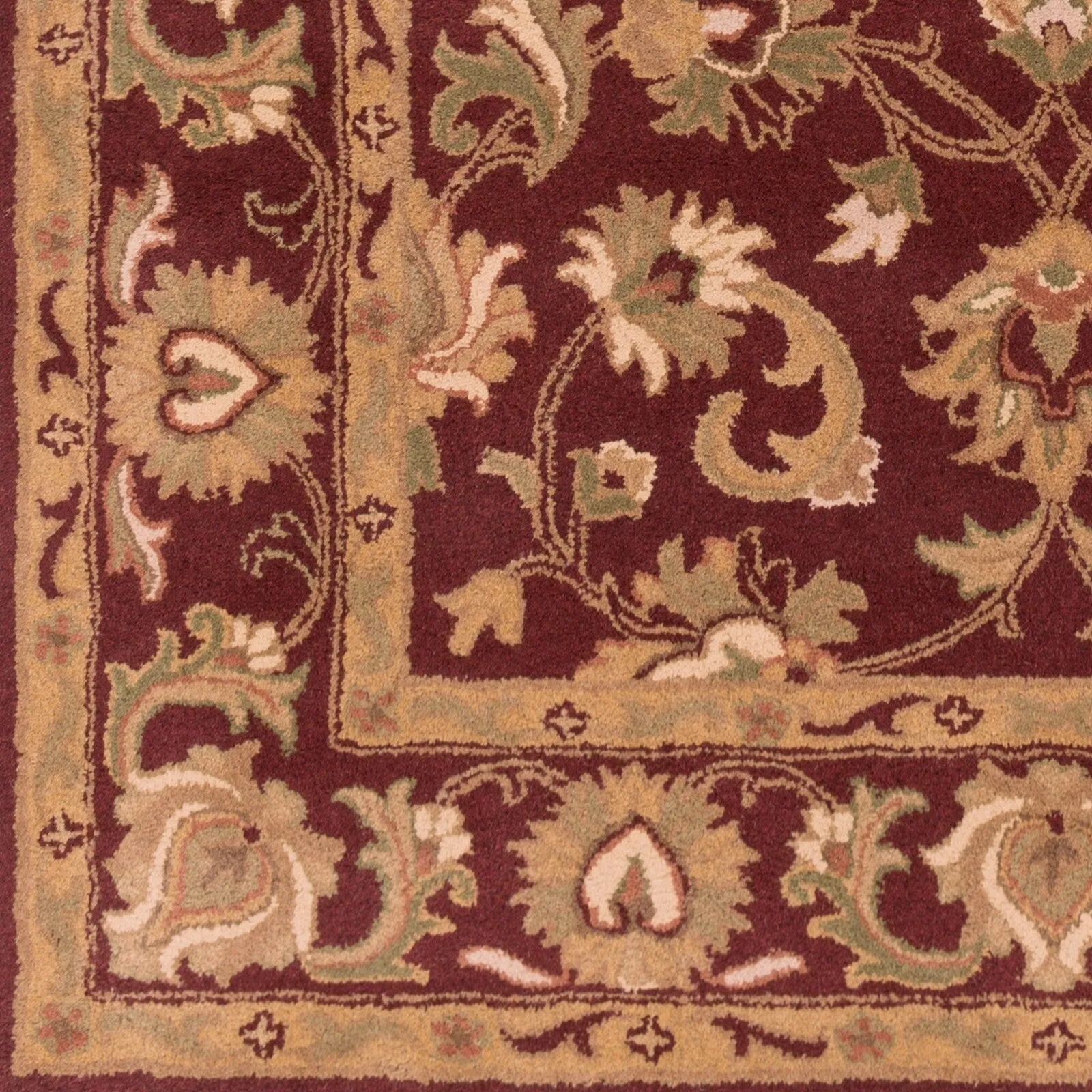 Hand-Tufted Reno Traditonal Bordered Wool Rug