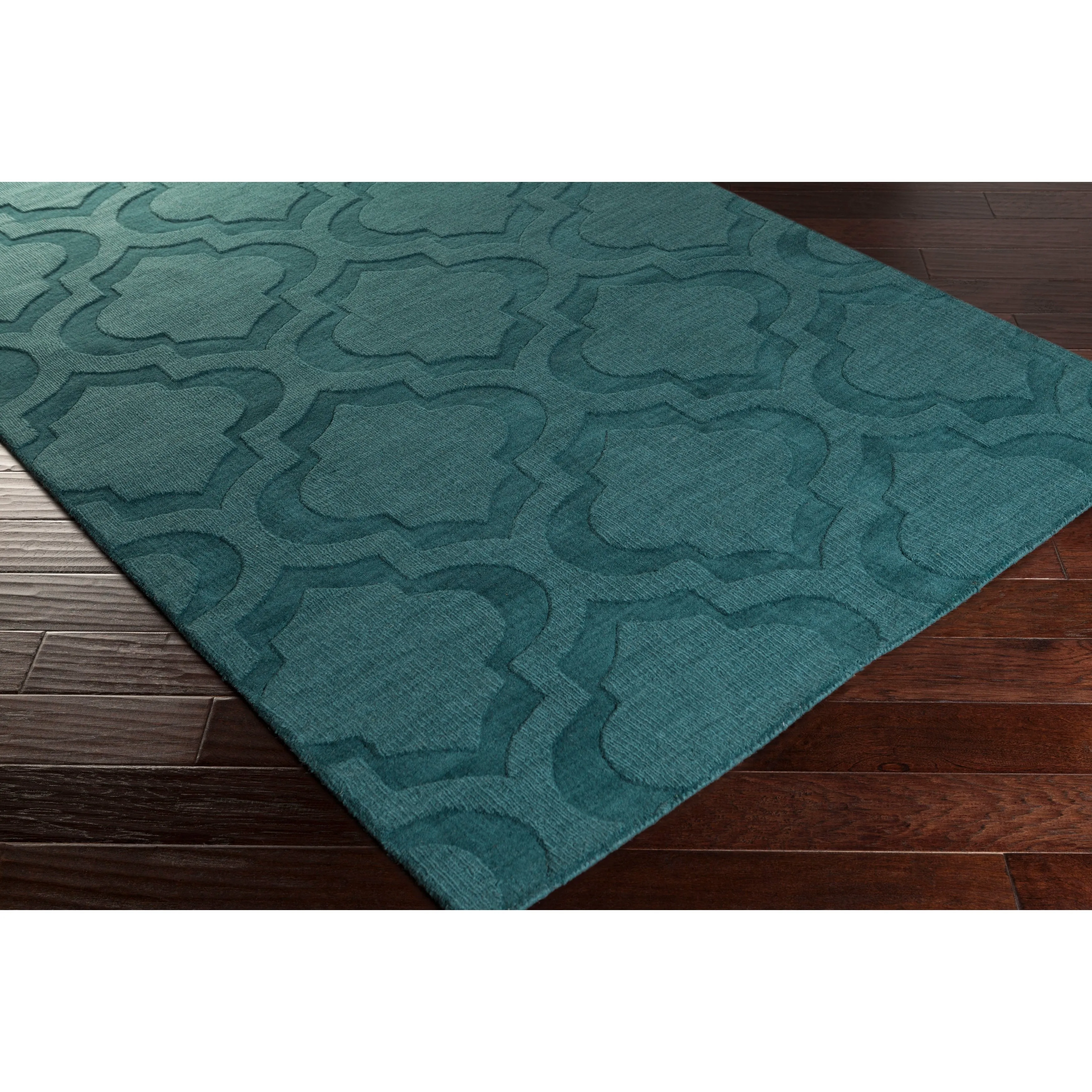 Hand-Woven Ali Tone-on-Tone Moroccan Trellis Wool Rug
