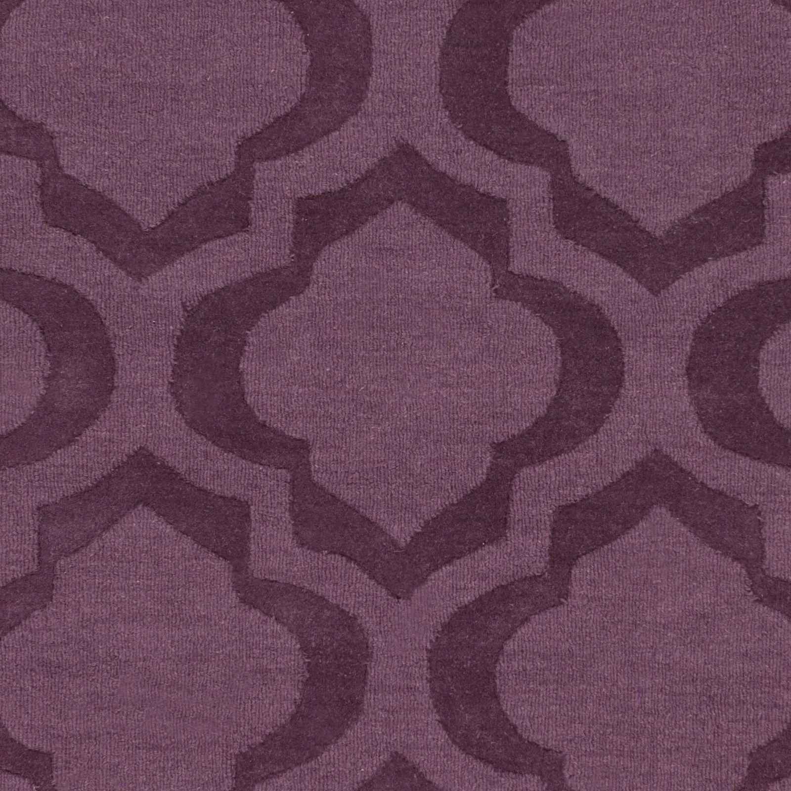 Hand-Woven Ali Tone-on-Tone Moroccan Trellis Wool Rug