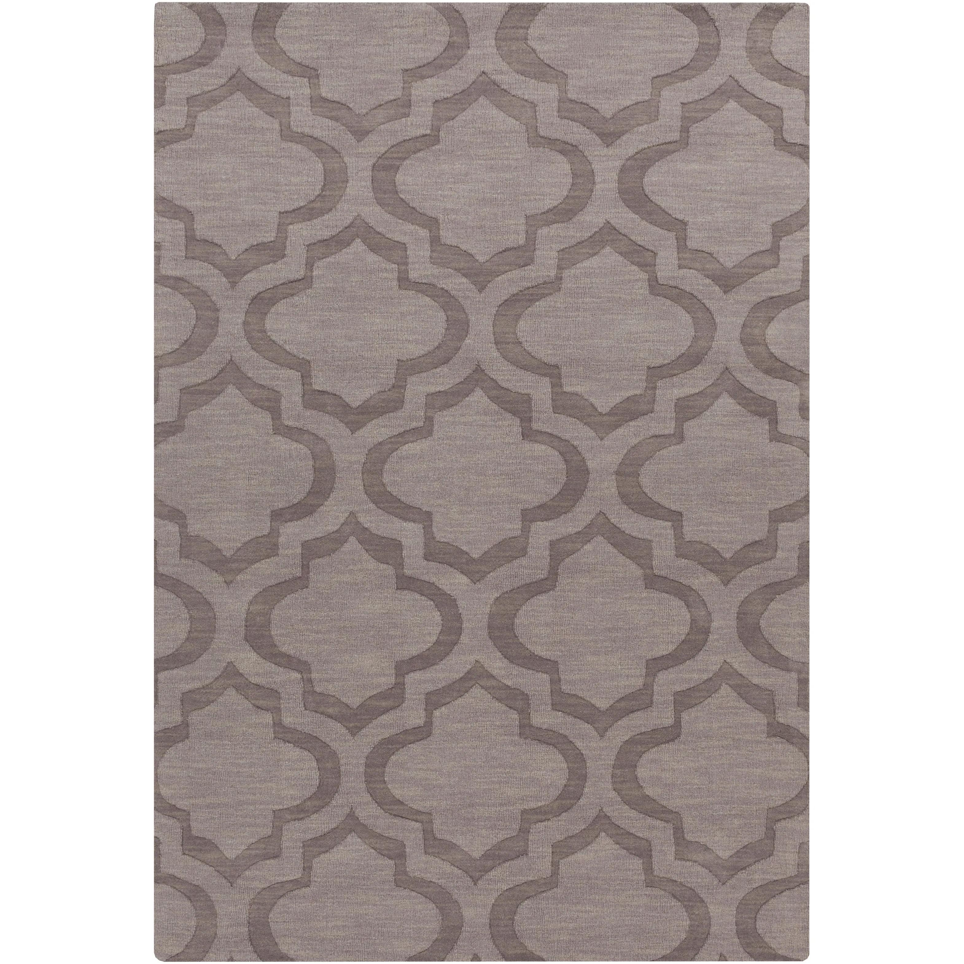 Hand-Woven Ali Tone-on-Tone Moroccan Trellis Wool Rug