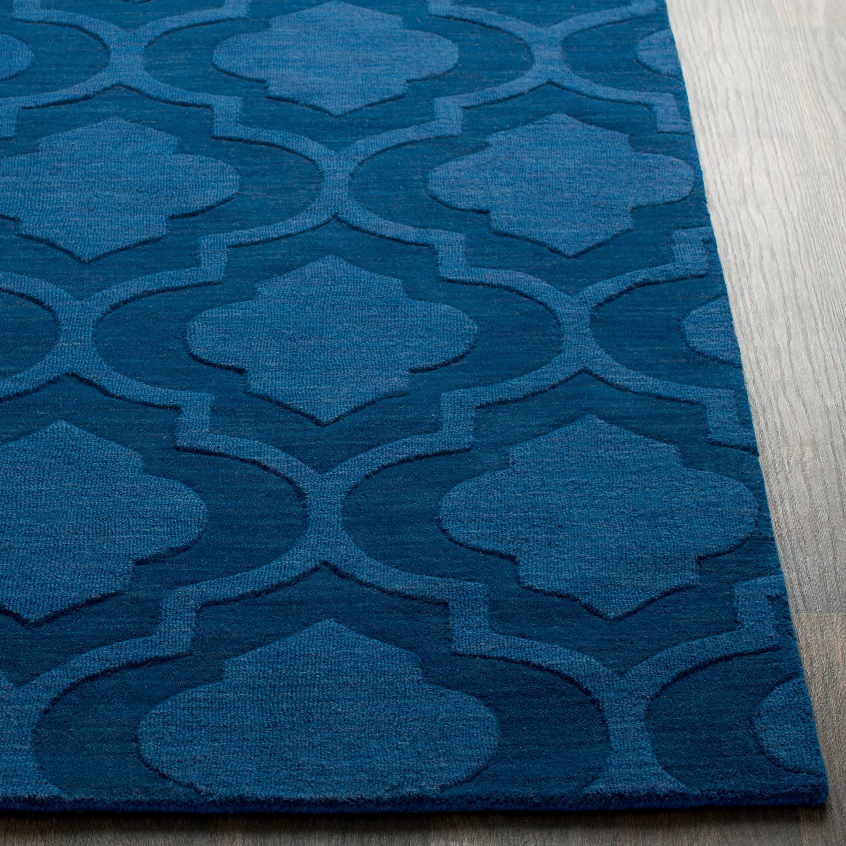 Hand-Woven Ali Tone-on-Tone Moroccan Trellis Wool Rug