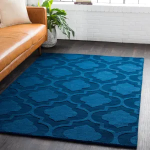 Hand-Woven Ali Tone-on-Tone Moroccan Trellis Wool Rug