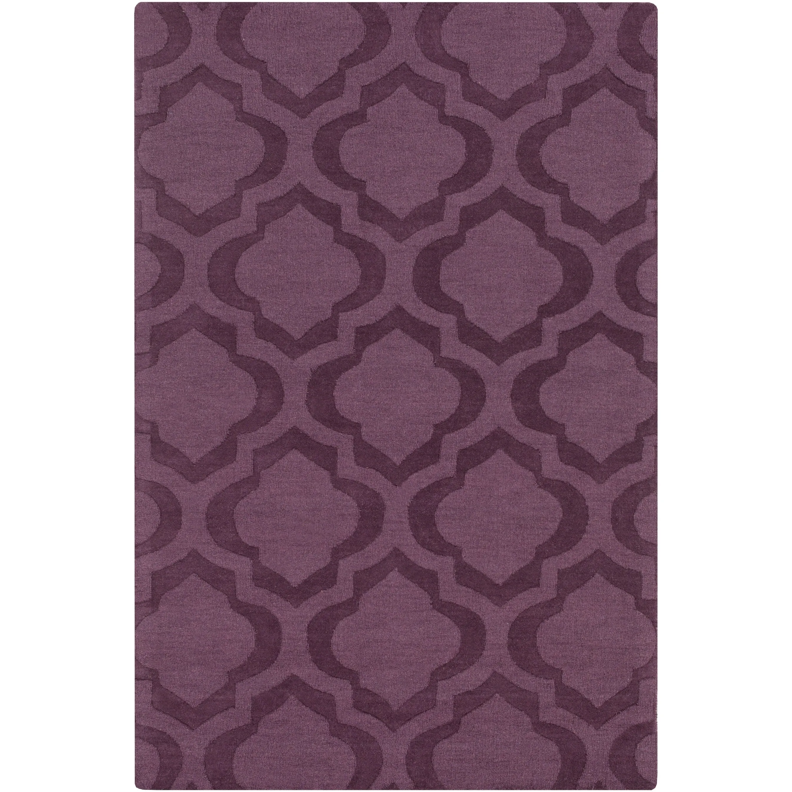 Hand-Woven Ali Tone-on-Tone Moroccan Trellis Wool Rug