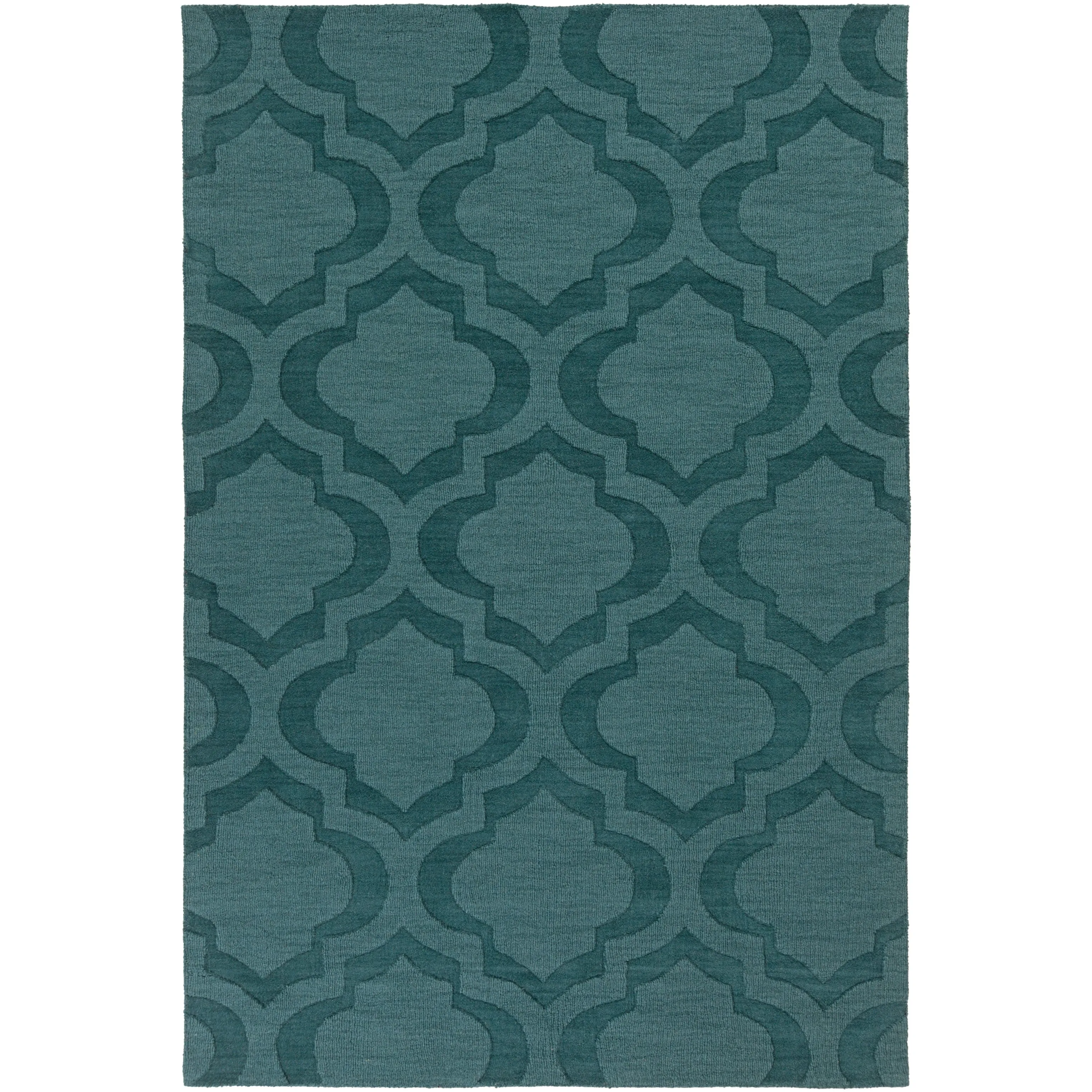 Hand-Woven Ali Tone-on-Tone Moroccan Trellis Wool Rug