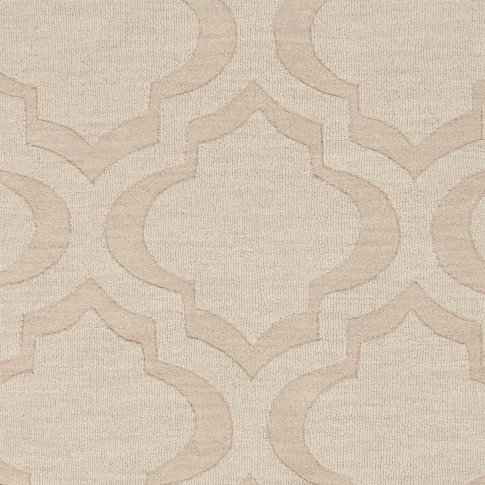 Hand-Woven Ali Tone-on-Tone Moroccan Trellis Wool Rug