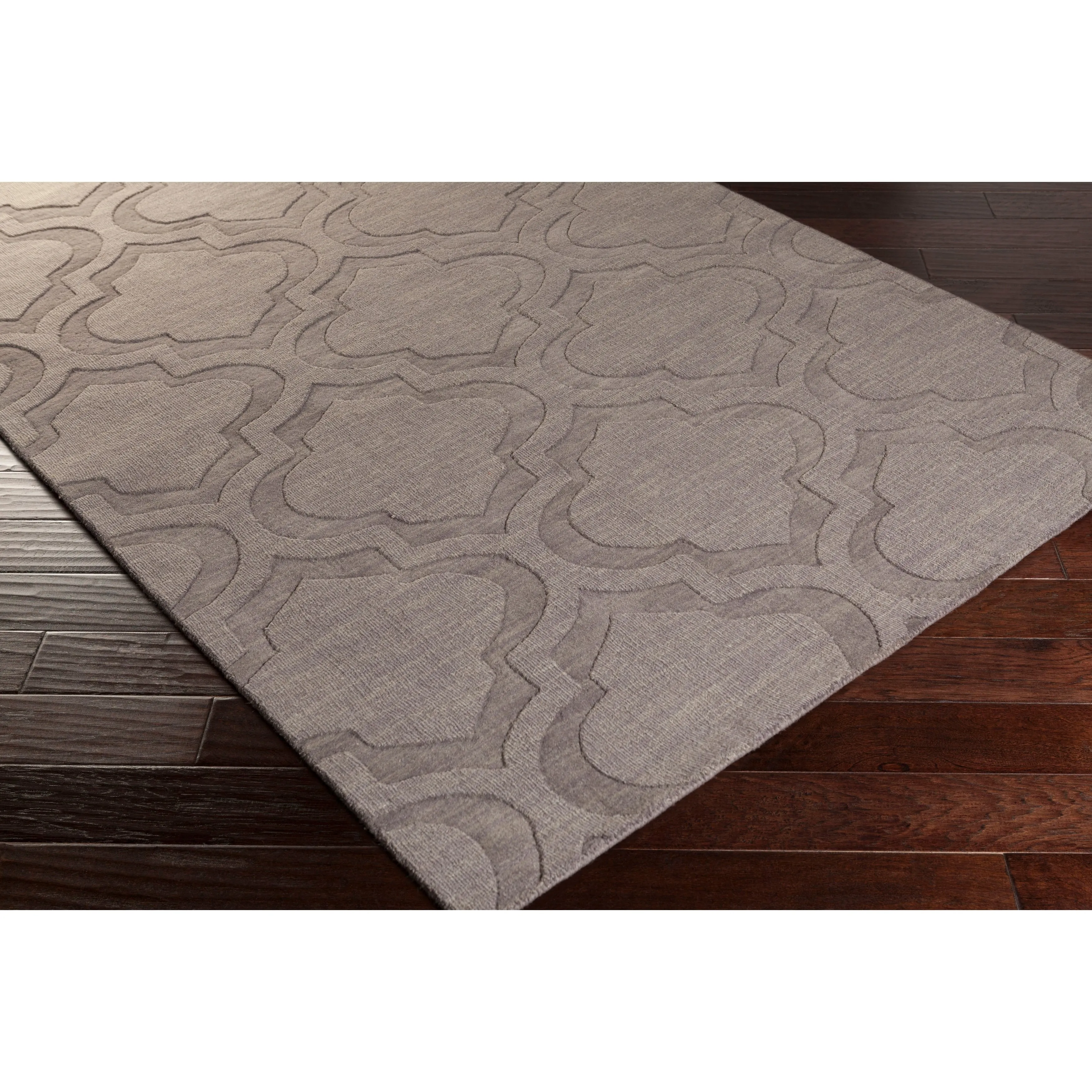 Hand-Woven Ali Tone-on-Tone Moroccan Trellis Wool Rug