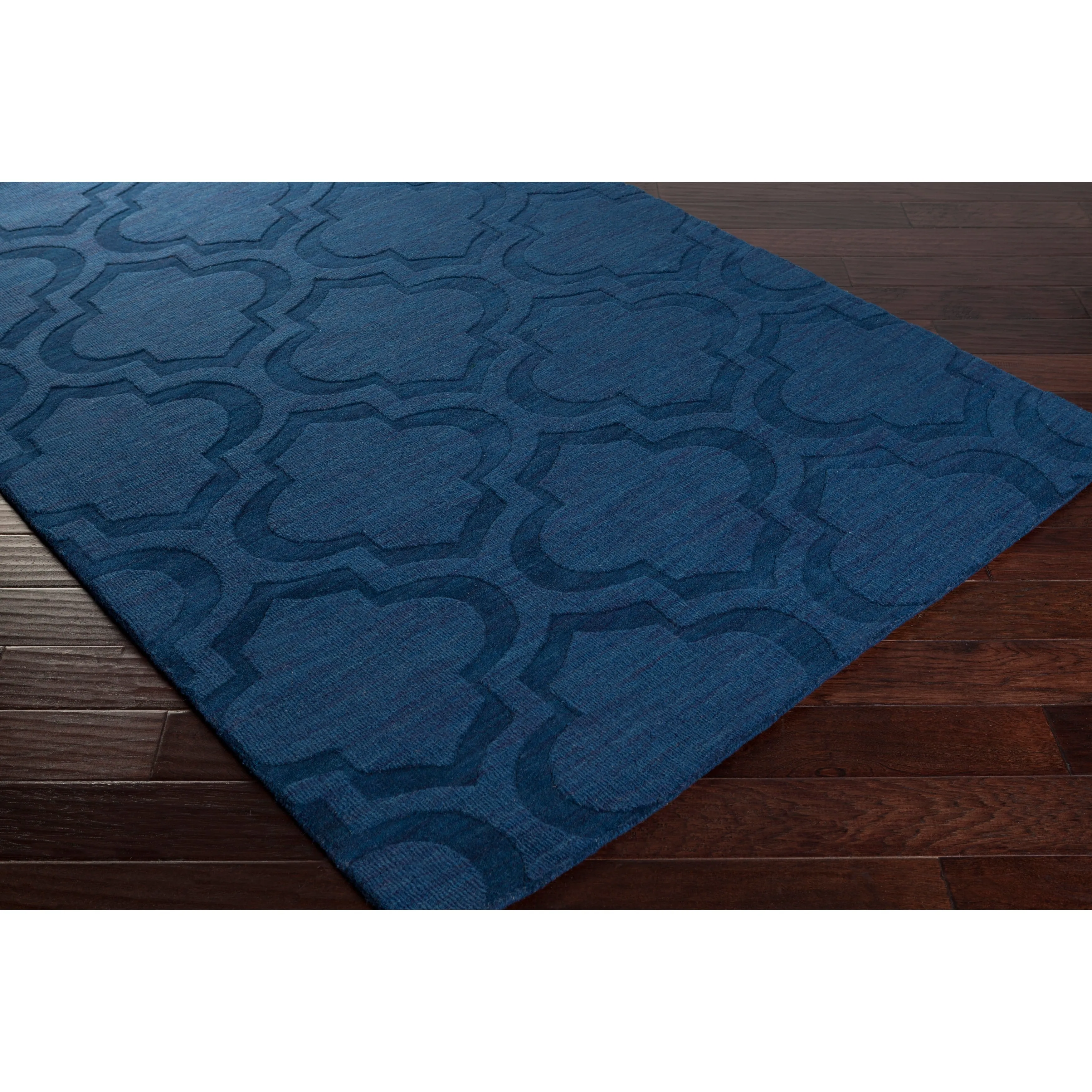 Hand-Woven Ali Tone-on-Tone Moroccan Trellis Wool Rug
