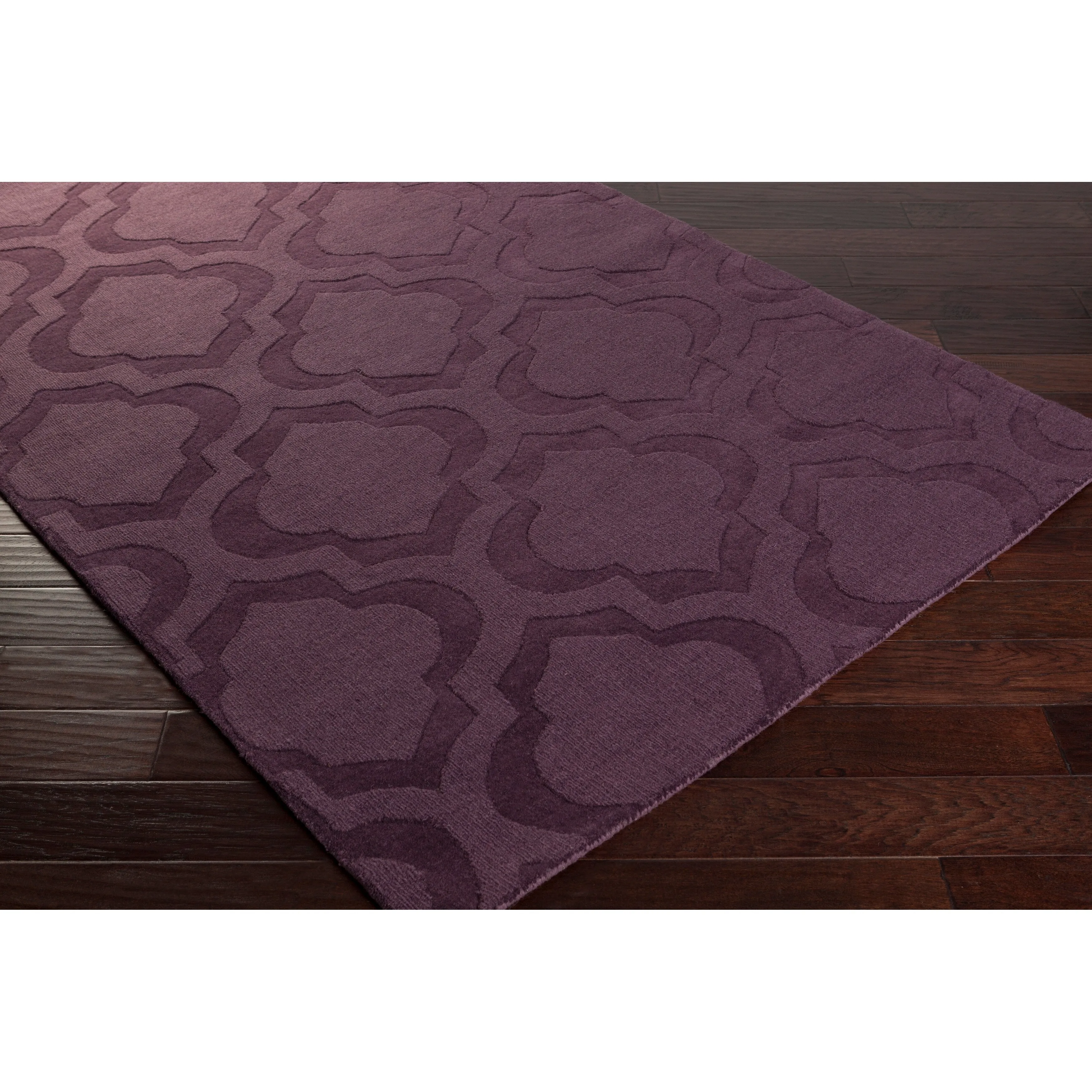 Hand-Woven Ali Tone-on-Tone Moroccan Trellis Wool Rug