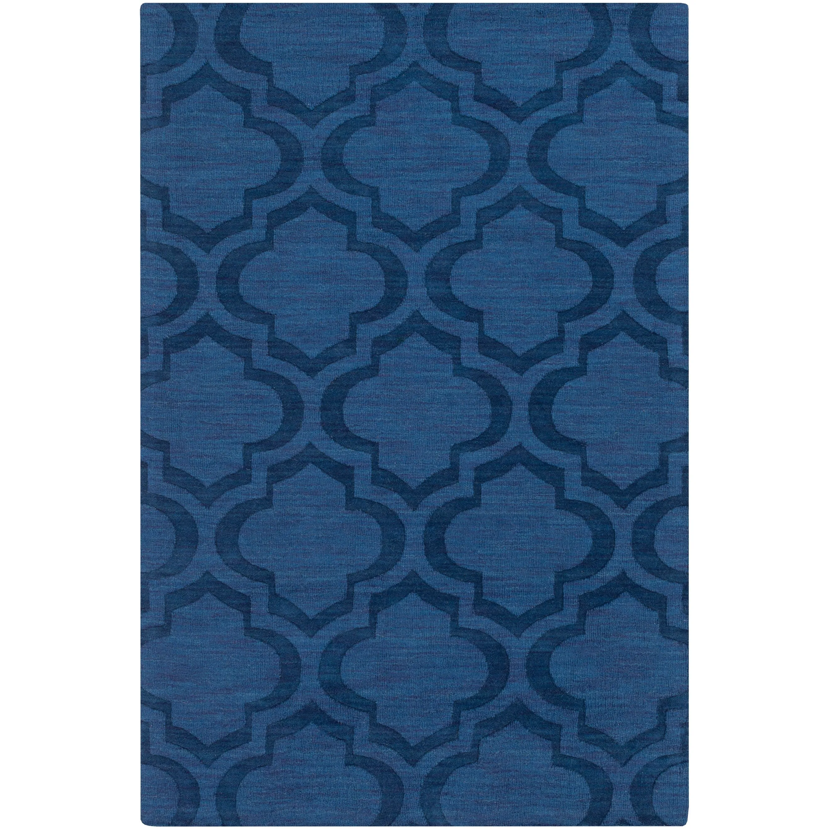 Hand-Woven Ali Tone-on-Tone Moroccan Trellis Wool Rug