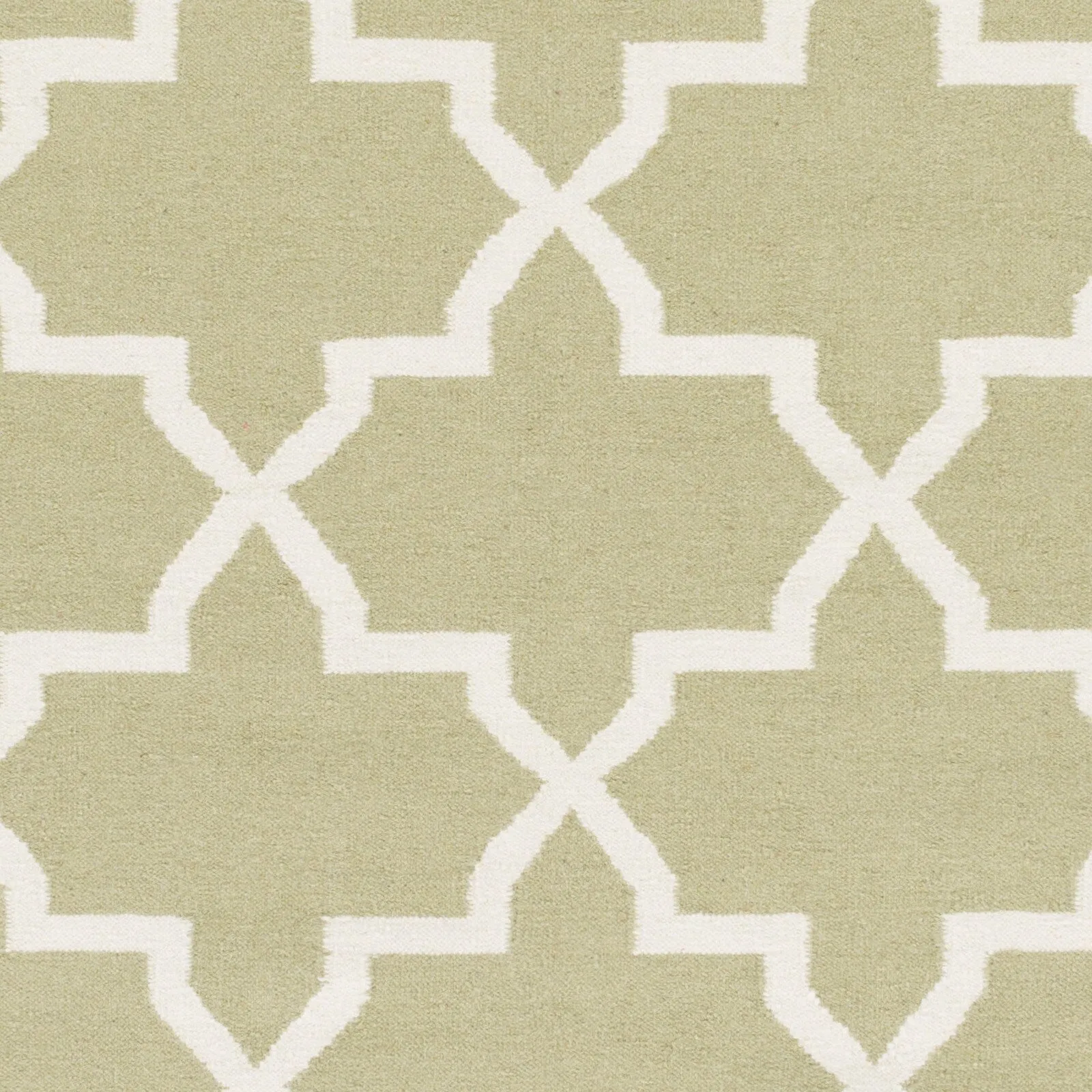 Hand-Woven Carlisle Moroccan Tile Reversible Flatweave Wool Rug
