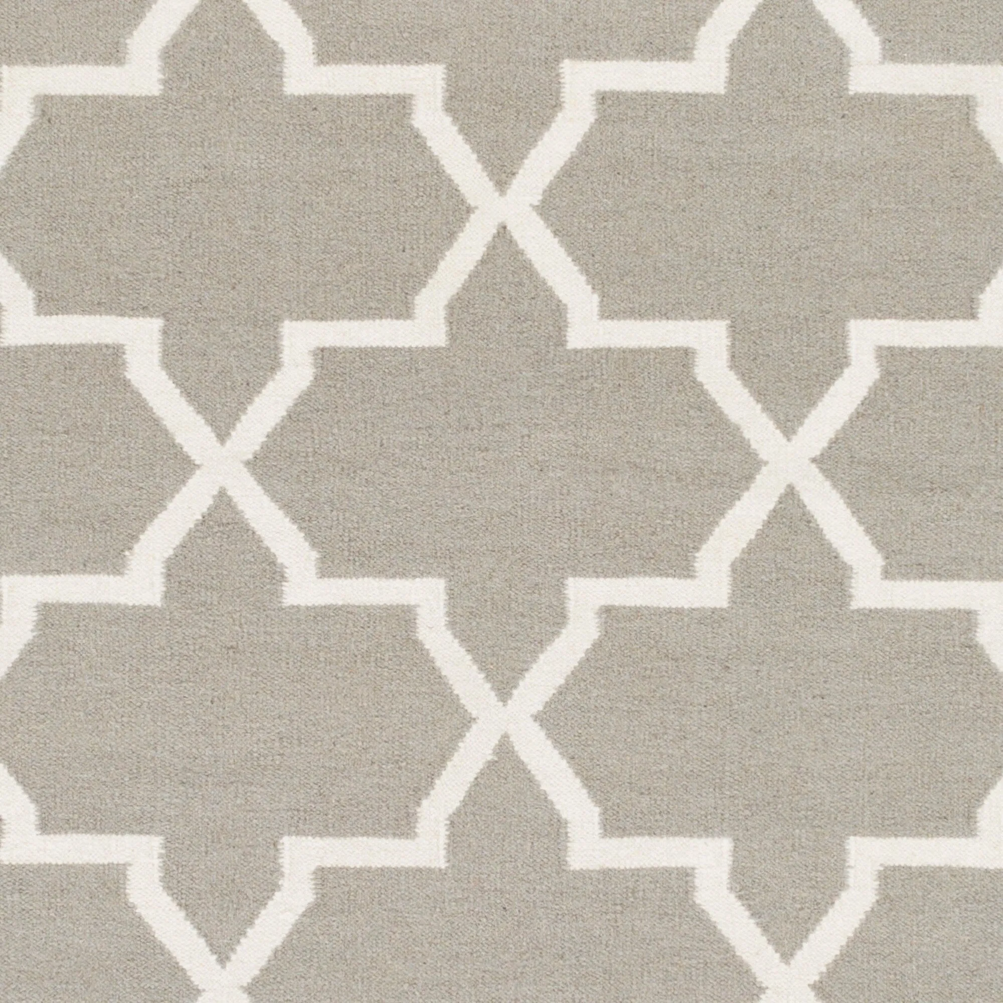 Hand-Woven Carlisle Moroccan Tile Reversible Flatweave Wool Rug