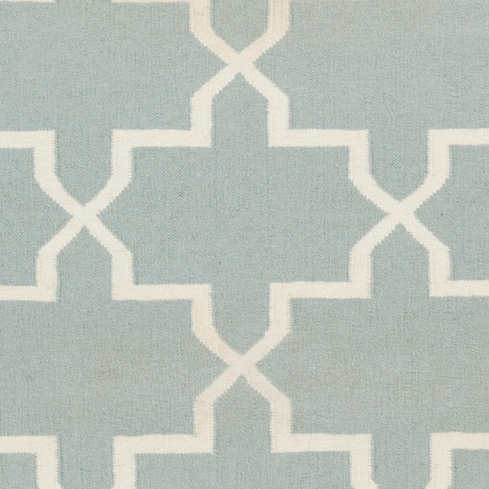 Hand-Woven Carlisle Moroccan Tile Reversible Flatweave Wool Rug