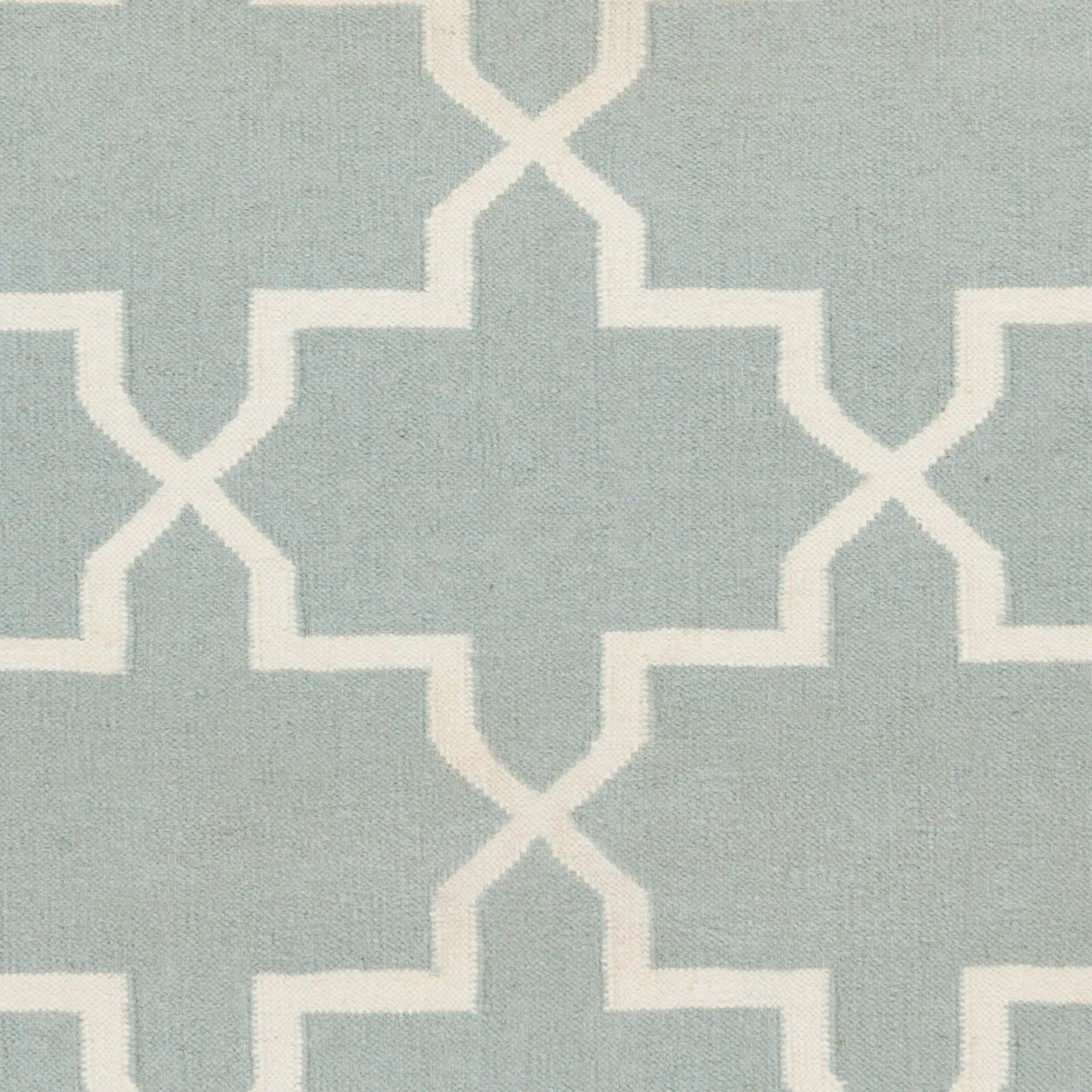 Hand-Woven Carlisle Moroccan Tile Reversible Flatweave Wool Rug