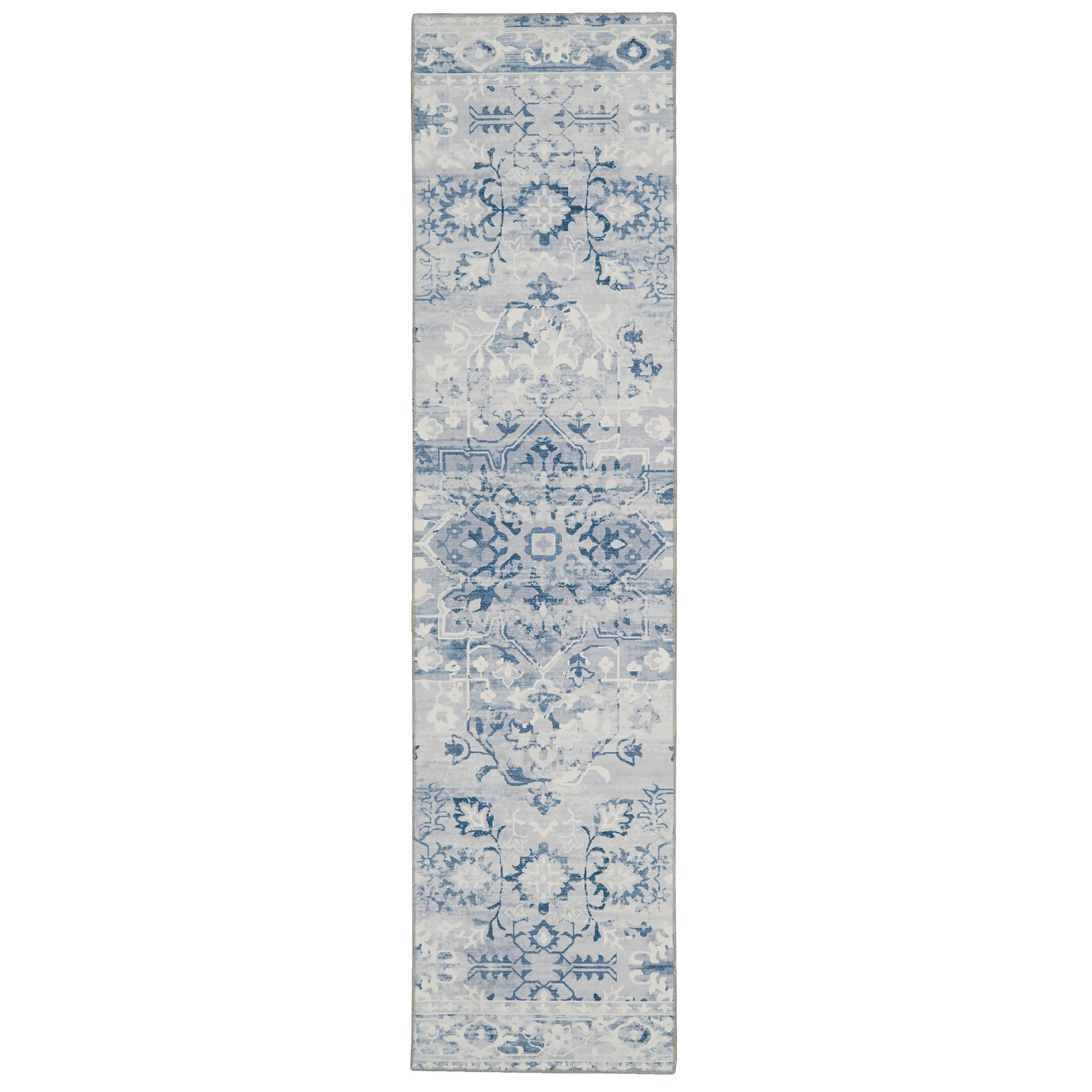 Harris Machine Washable Grey & Ivory Area Rug