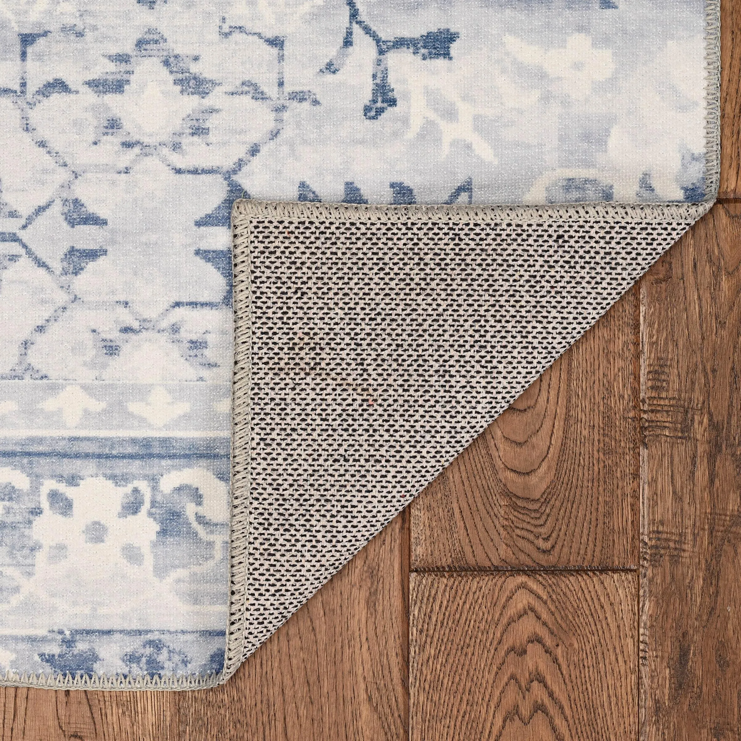 Harris Machine Washable Grey & Ivory Area Rug