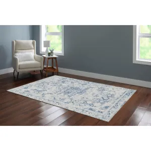 Harris Machine Washable Grey & Ivory Area Rug