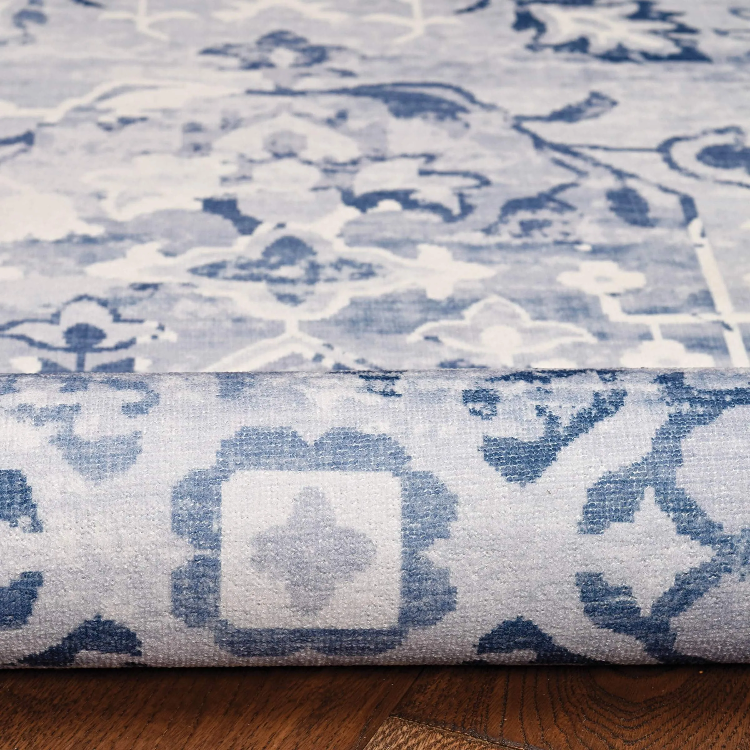 Harris Machine Washable Grey & Ivory Area Rug