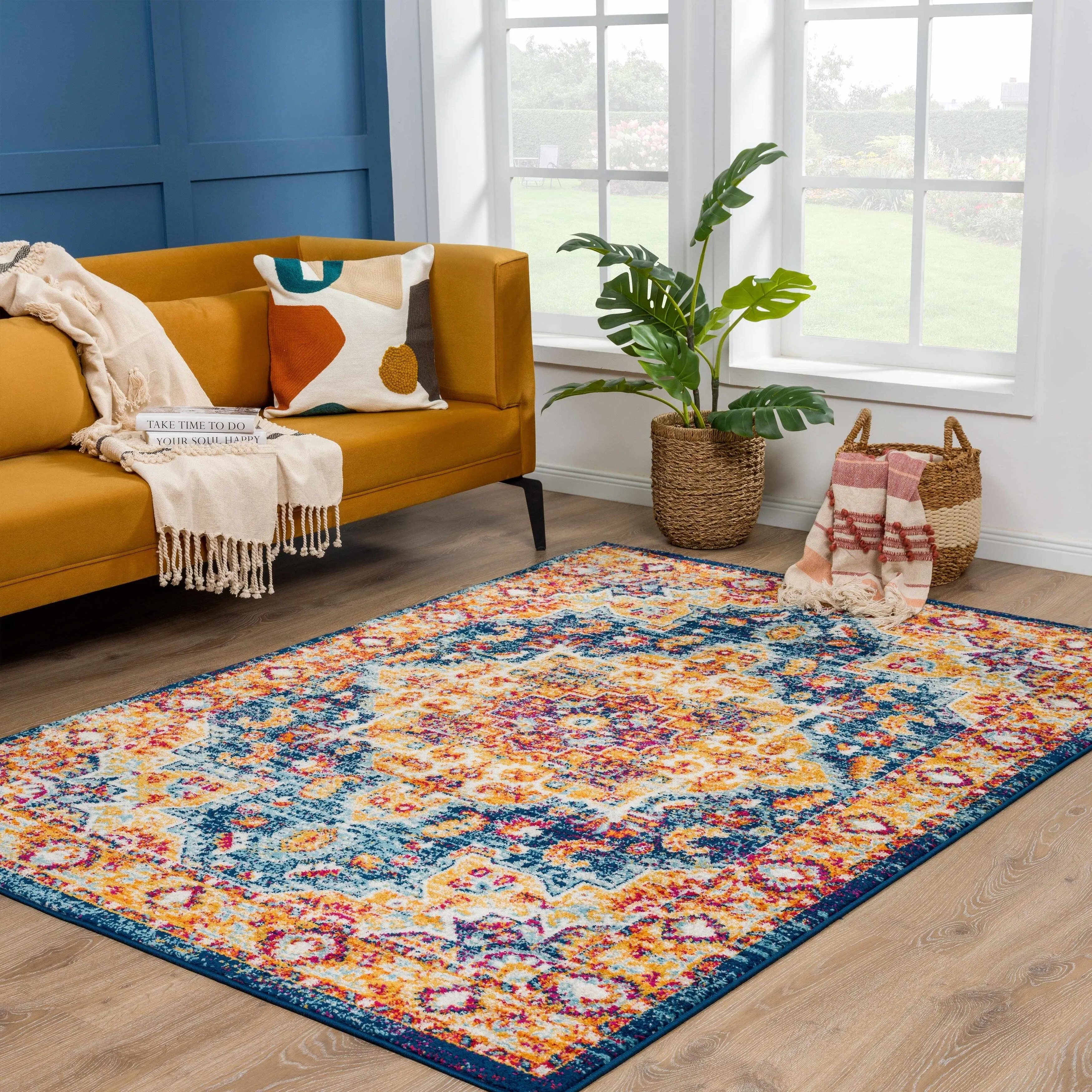 Hauteloom Istanbul Collection Vintage Oriental Traditional Medallion Area Rug