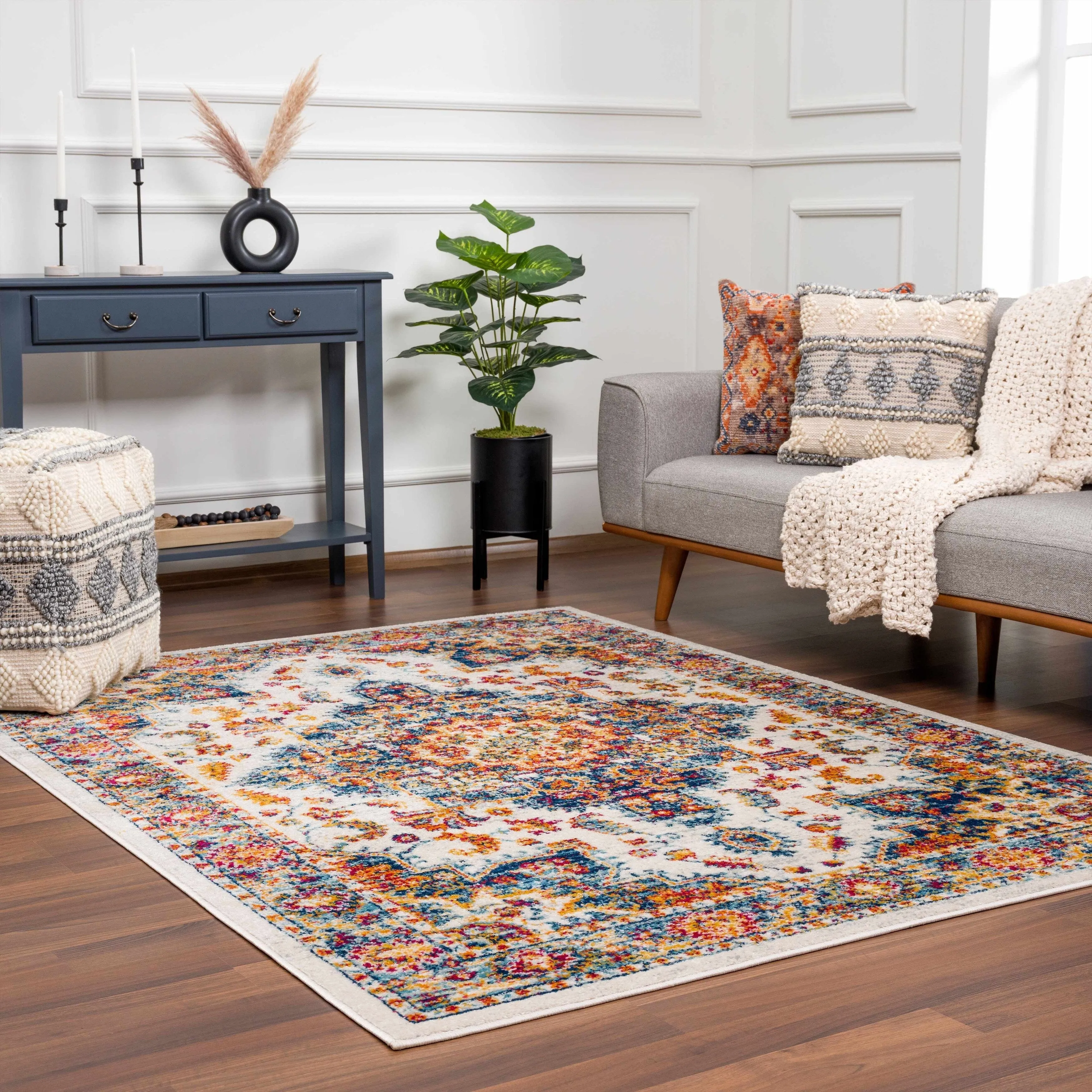 Hauteloom Istanbul Collection Vintage Oriental Traditional Medallion Area Rug