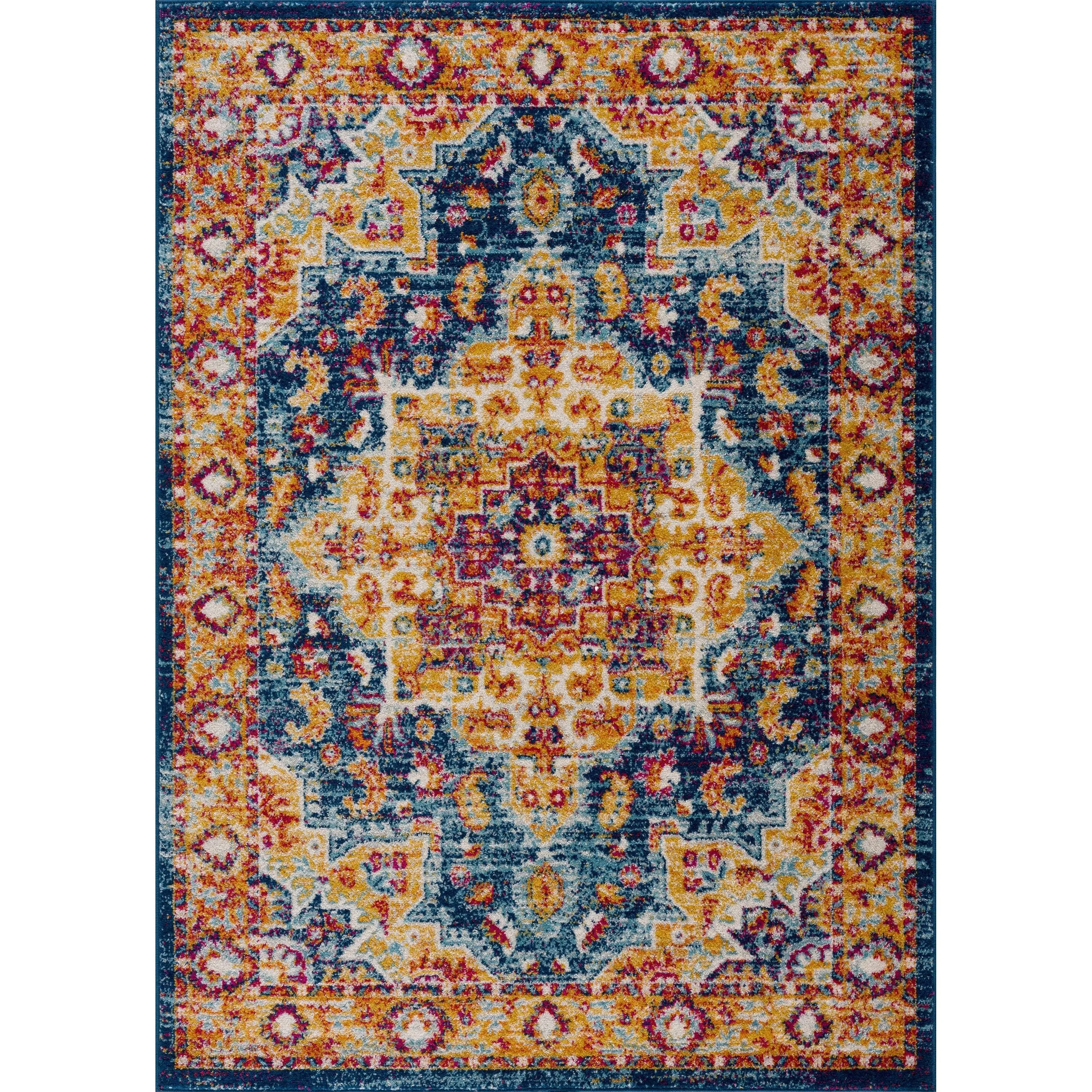 Hauteloom Istanbul Collection Vintage Oriental Traditional Medallion Area Rug