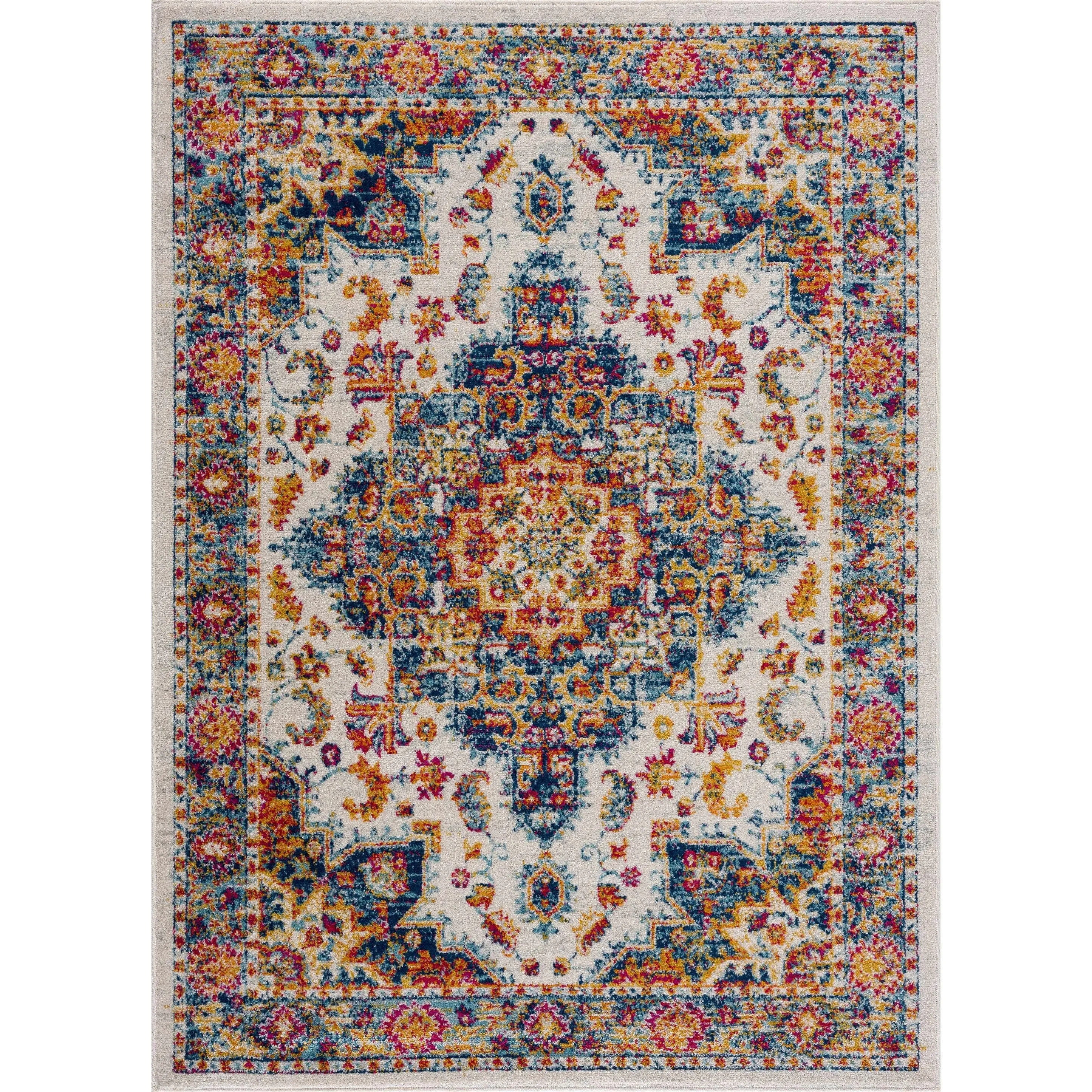 Hauteloom Istanbul Collection Vintage Oriental Traditional Medallion Area Rug
