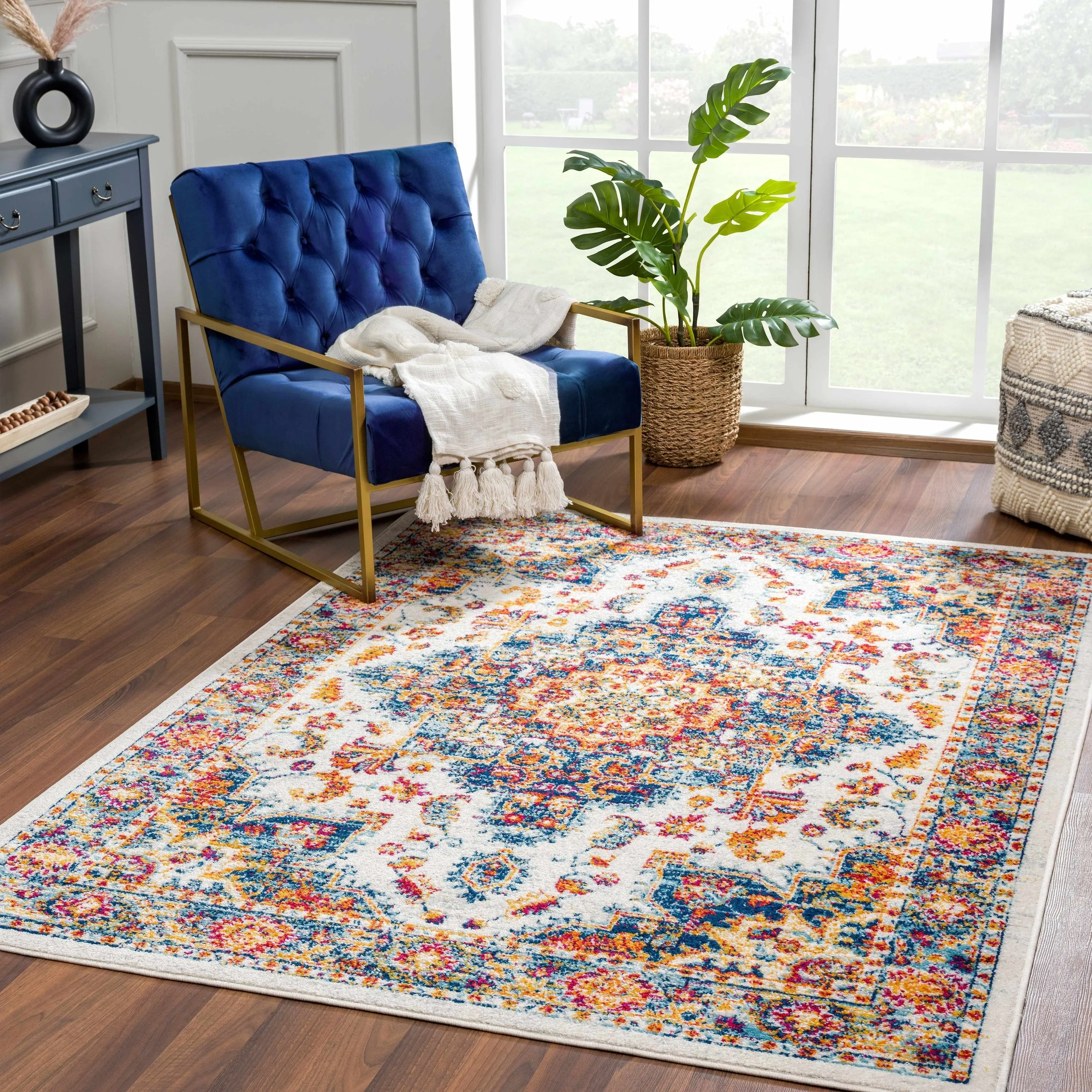 Hauteloom Istanbul Collection Vintage Oriental Traditional Medallion Area Rug