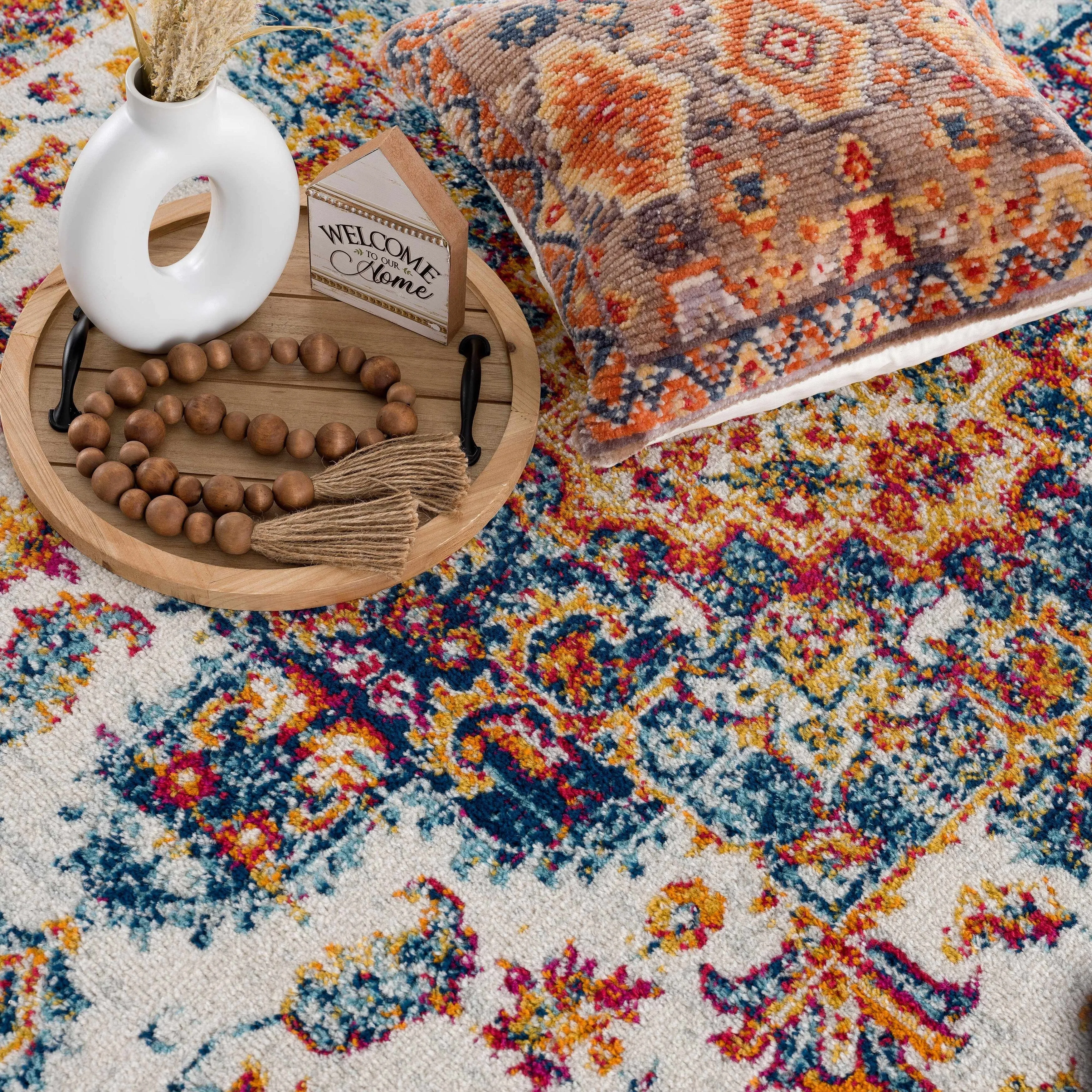 Hauteloom Istanbul Collection Vintage Oriental Traditional Medallion Area Rug