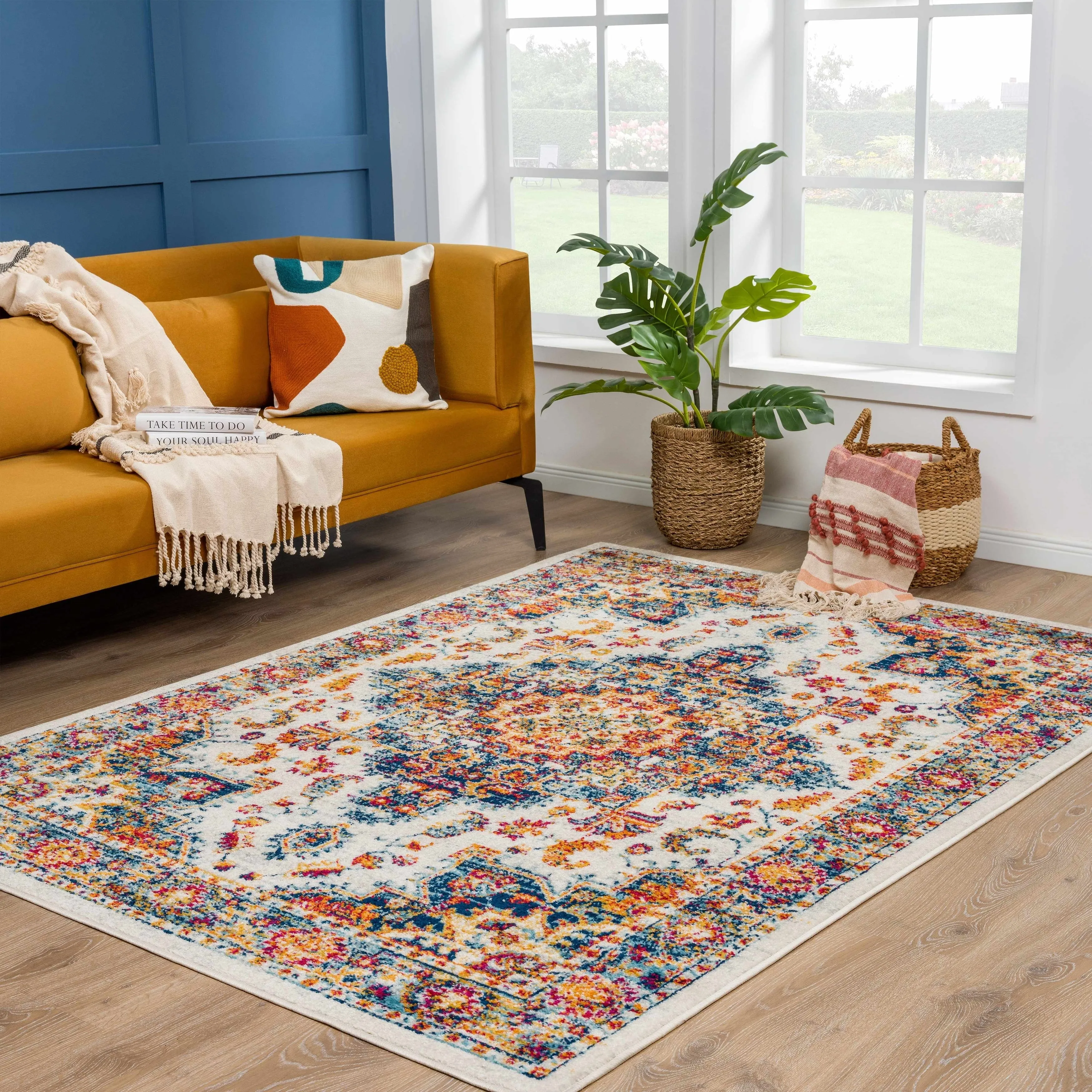 Hauteloom Istanbul Collection Vintage Oriental Traditional Medallion Area Rug