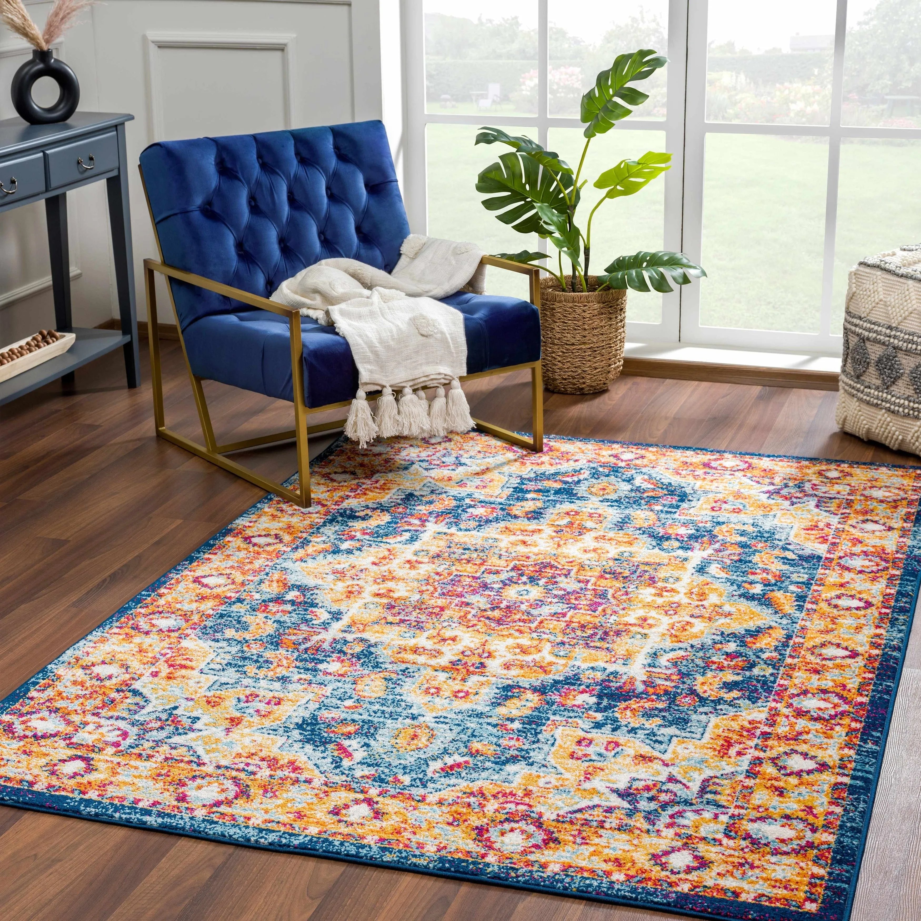 Hauteloom Istanbul Collection Vintage Oriental Traditional Medallion Area Rug