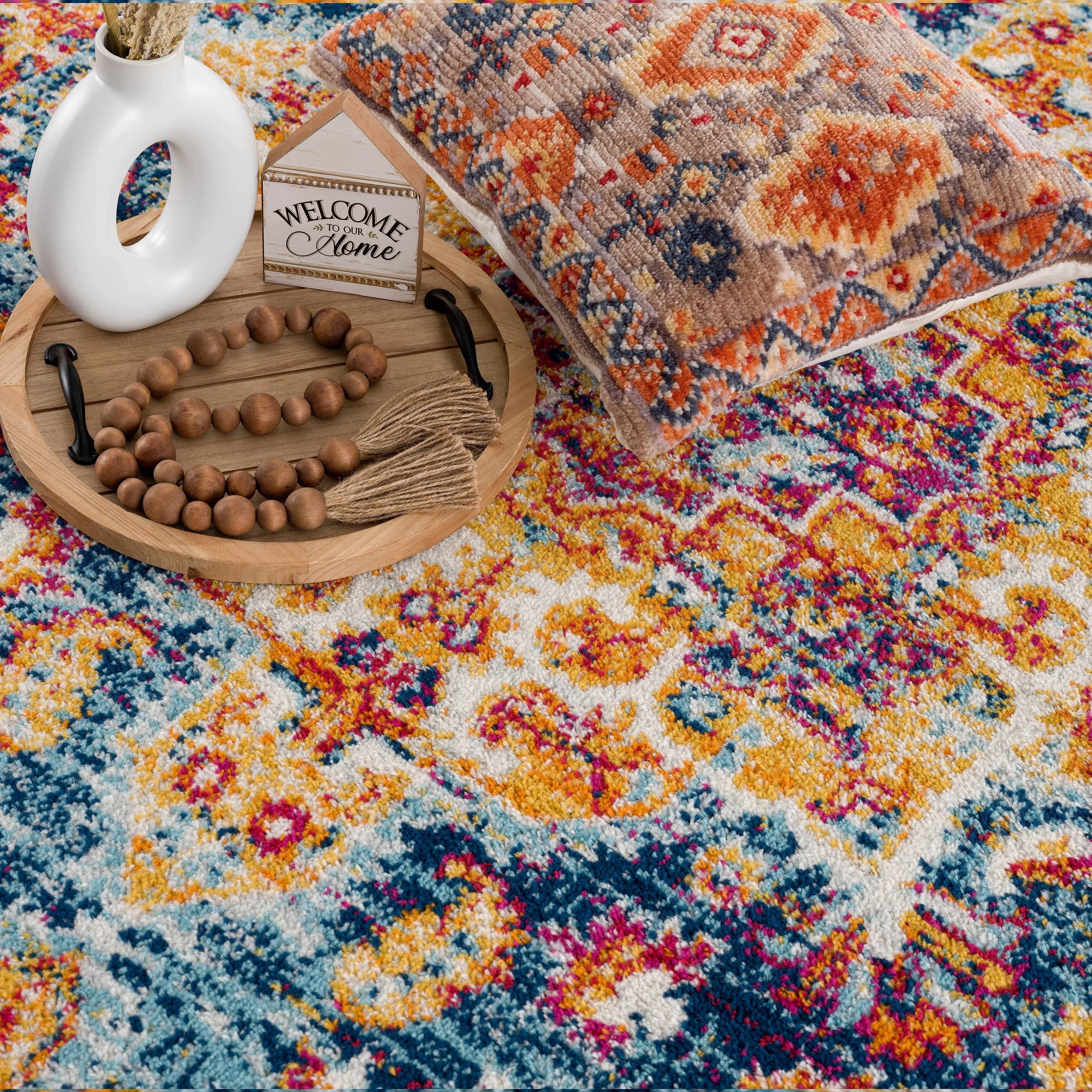 Hauteloom Istanbul Collection Vintage Oriental Traditional Medallion Area Rug