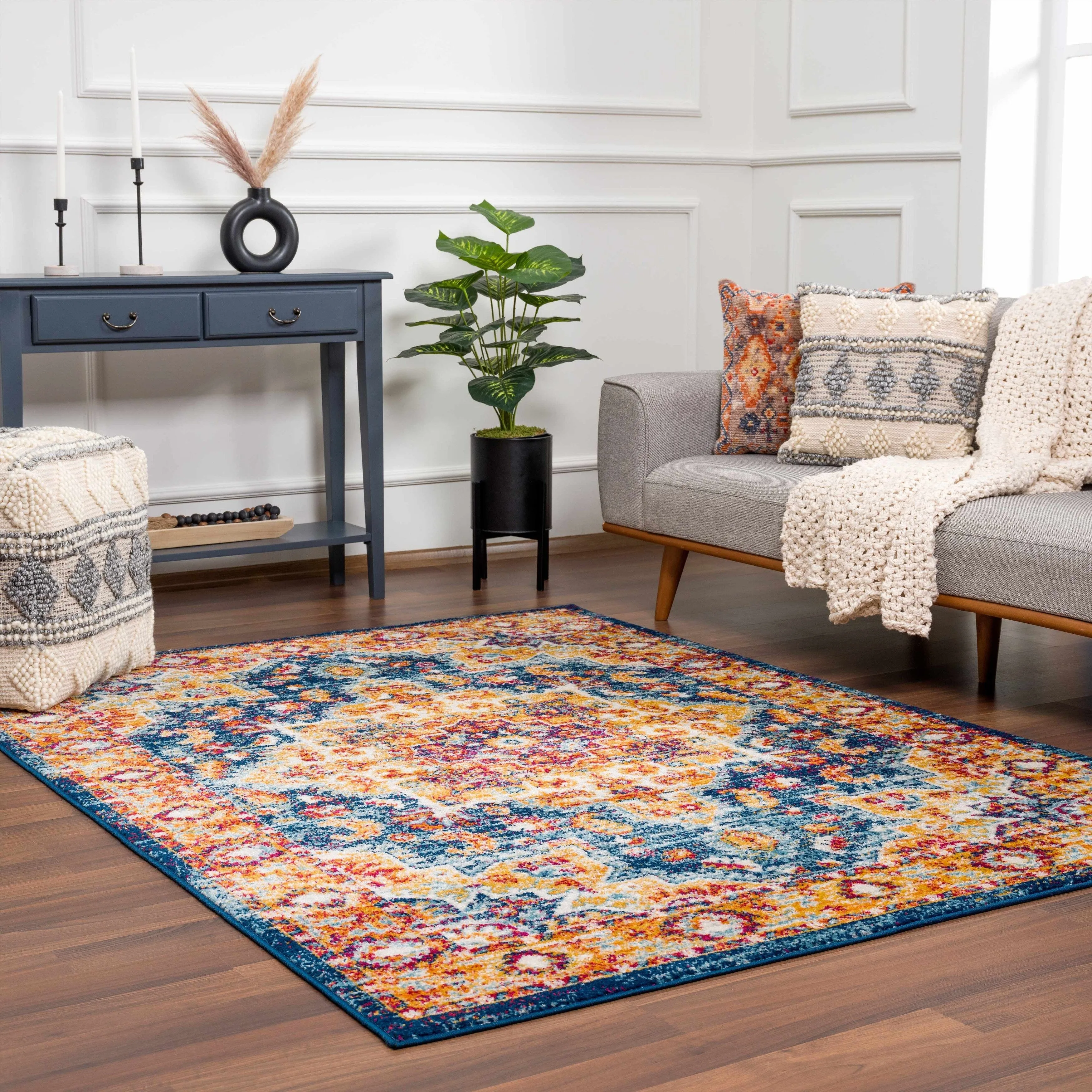 Hauteloom Istanbul Collection Vintage Oriental Traditional Medallion Area Rug