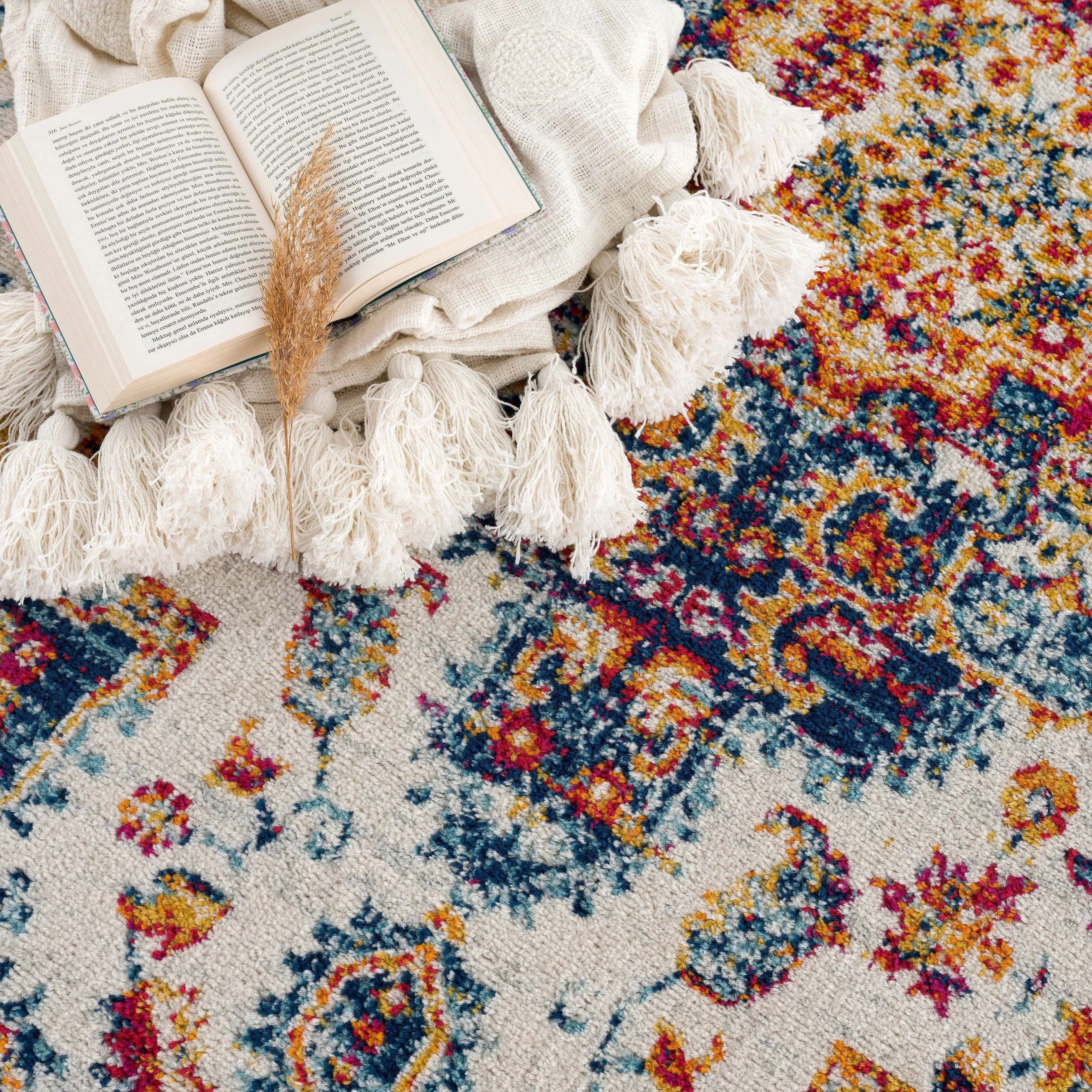 Hauteloom Istanbul Collection Vintage Oriental Traditional Medallion Area Rug