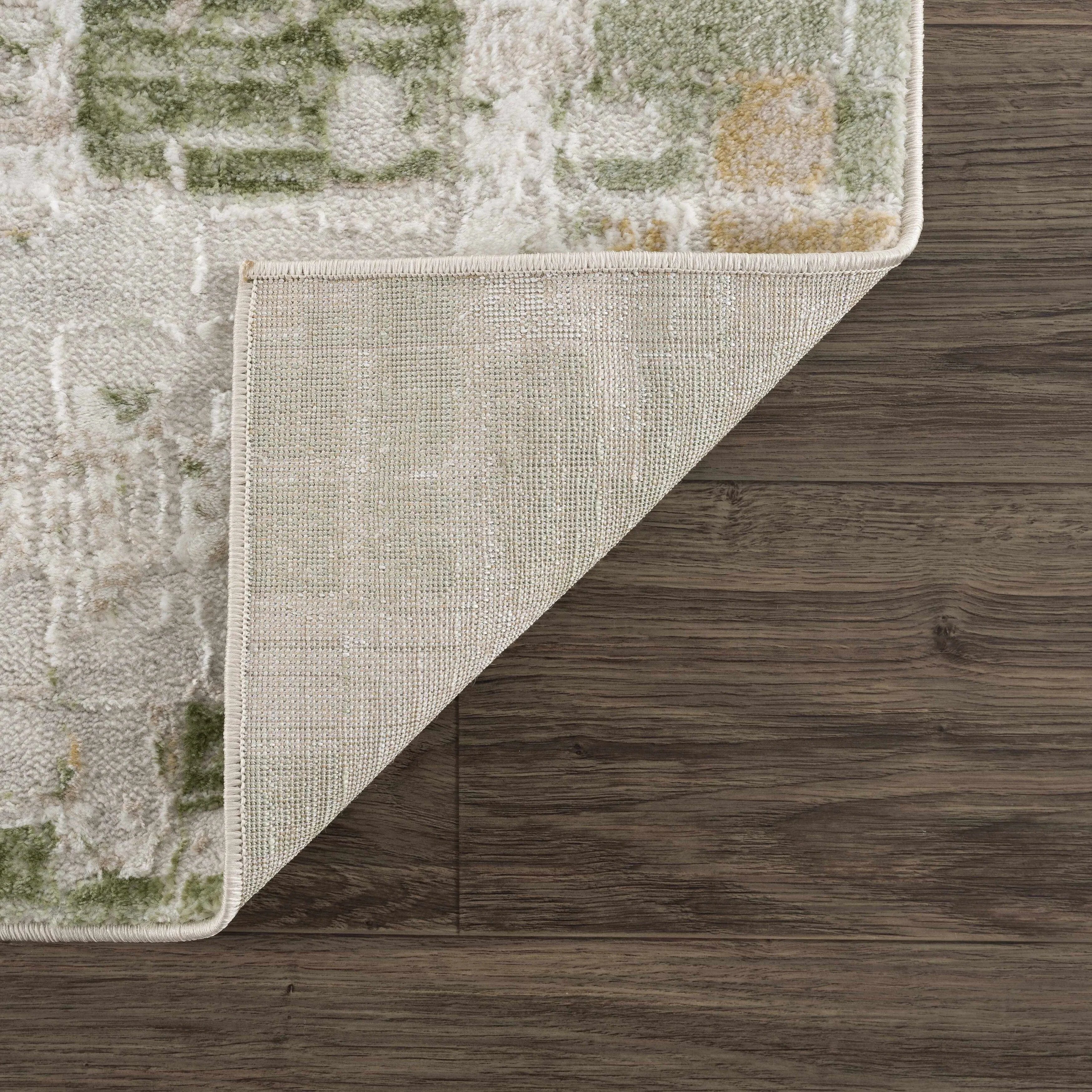 Hauteloom Liverpool Collection Modern Abstract Contemporary Square Tile Area Rug