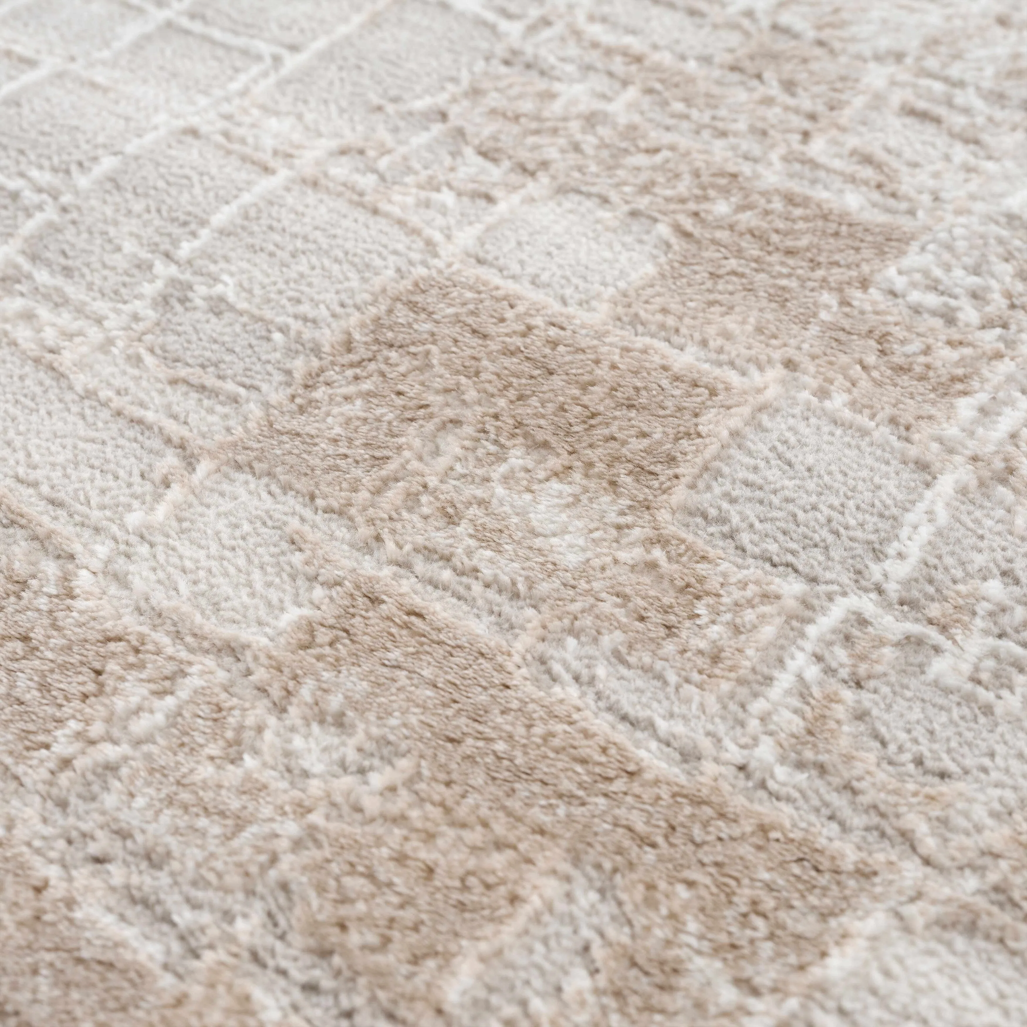 Hauteloom Liverpool Collection Modern Abstract Contemporary Square Tile Area Rug