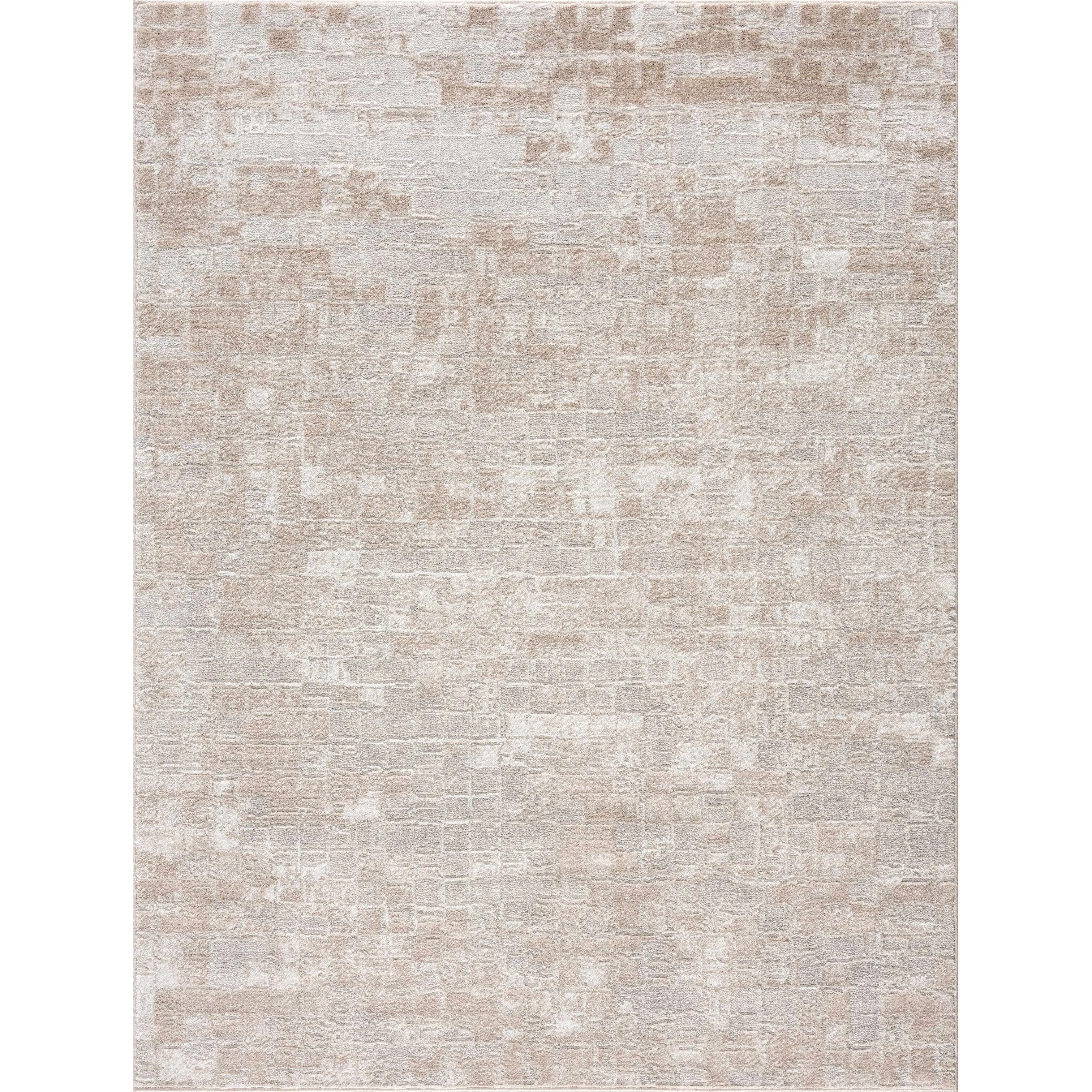 Hauteloom Liverpool Collection Modern Abstract Contemporary Square Tile Area Rug