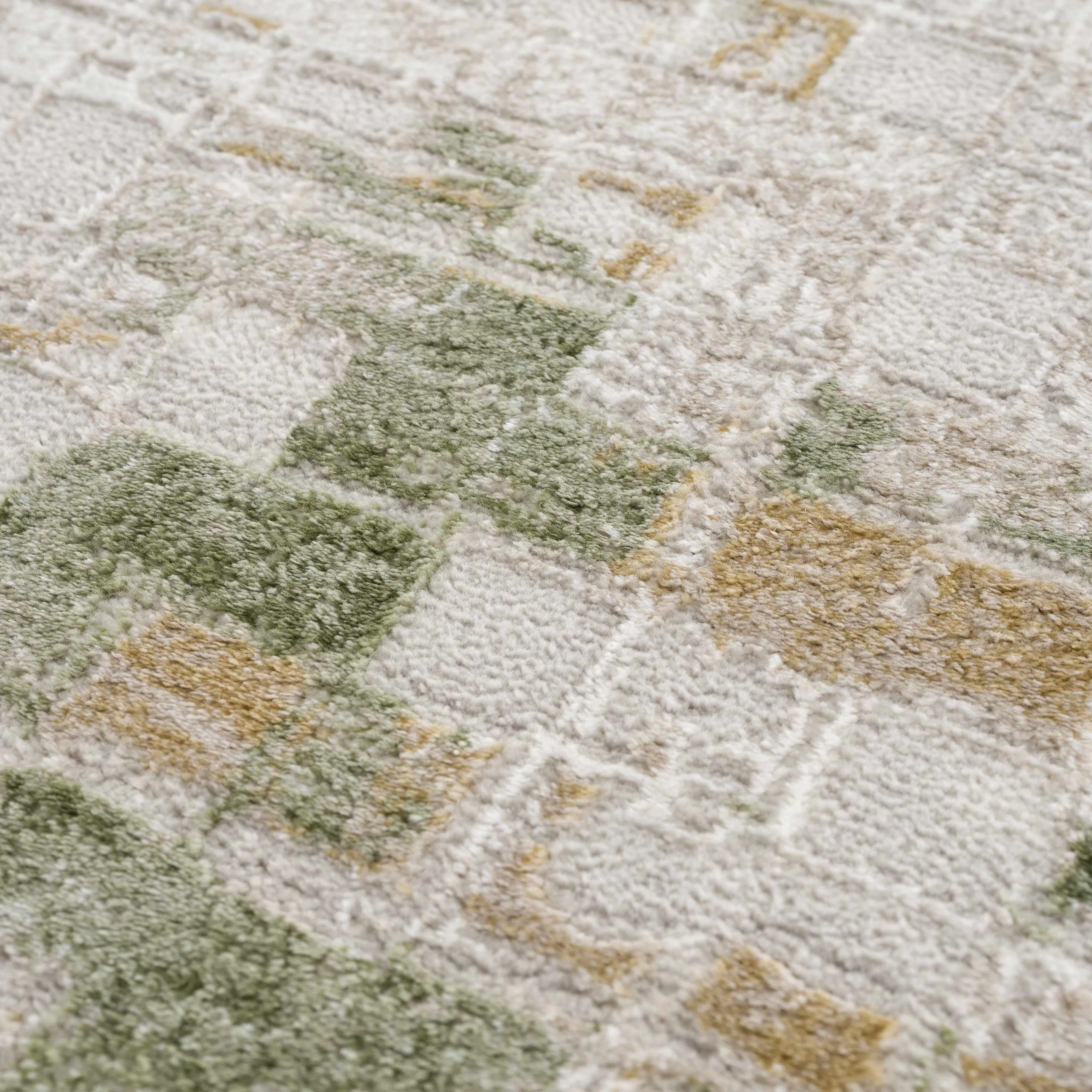 Hauteloom Liverpool Collection Modern Abstract Contemporary Square Tile Area Rug