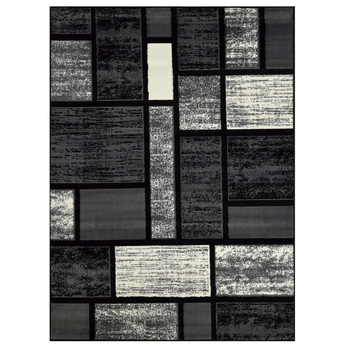 HR Square Pattern Area Rug Geometric Pattern Modern