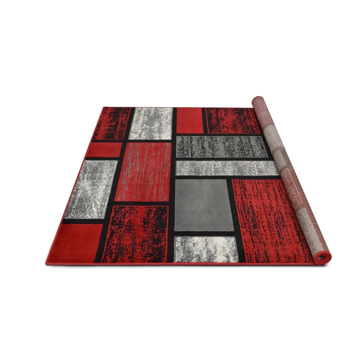 HR Square Pattern Area Rug Geometric Pattern Modern