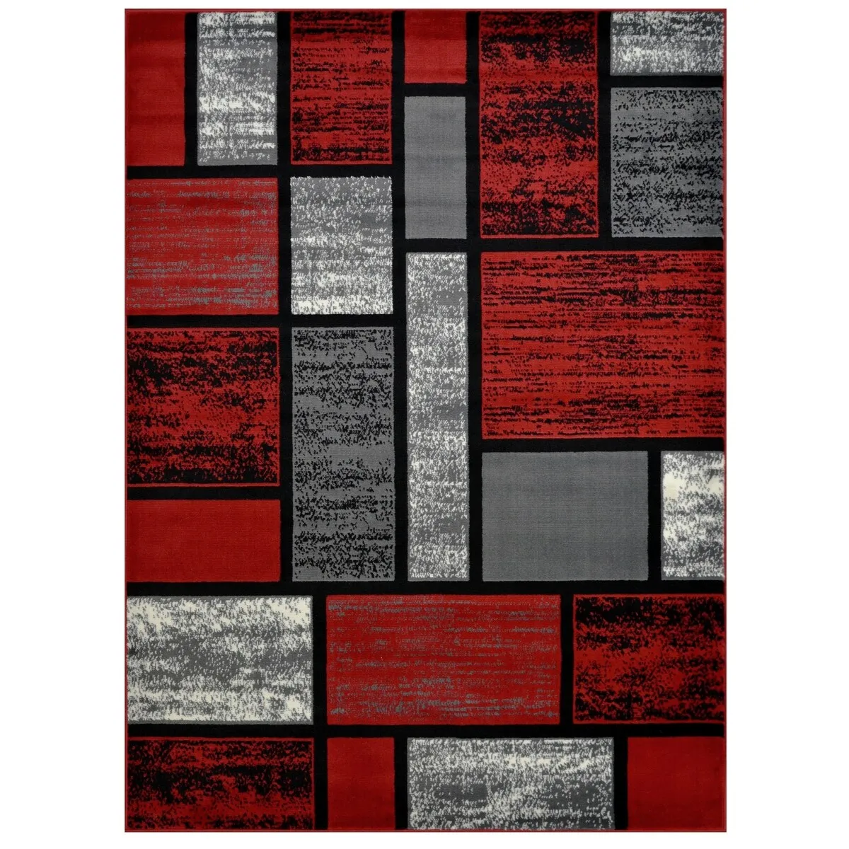 HR Square Pattern Area Rug Geometric Pattern Modern