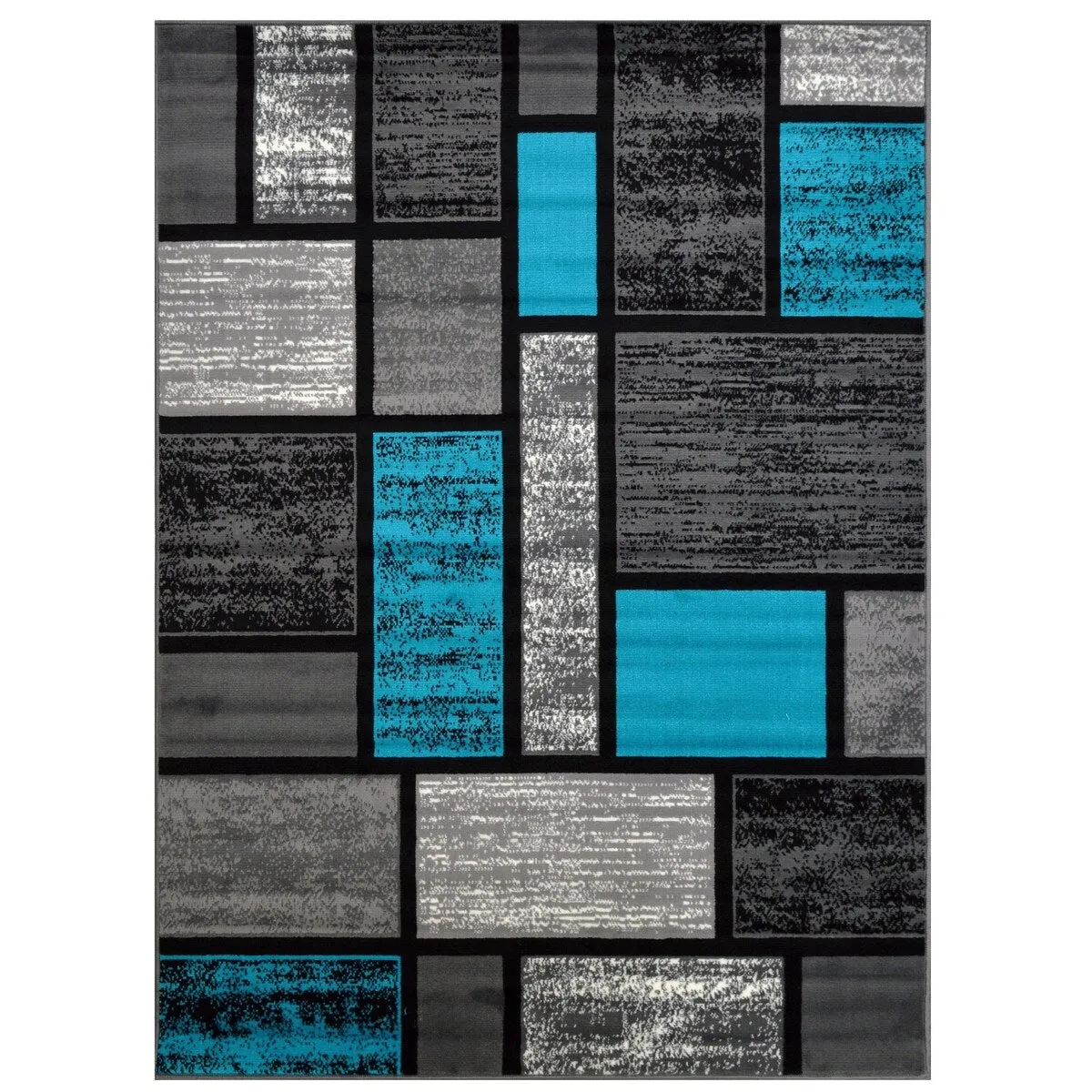 HR Square Pattern Area Rug Geometric Pattern Modern