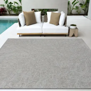 HR Waterproof Abstract Outdoor Rug - Stain and Fade-Resistant - Gray/Multicolor