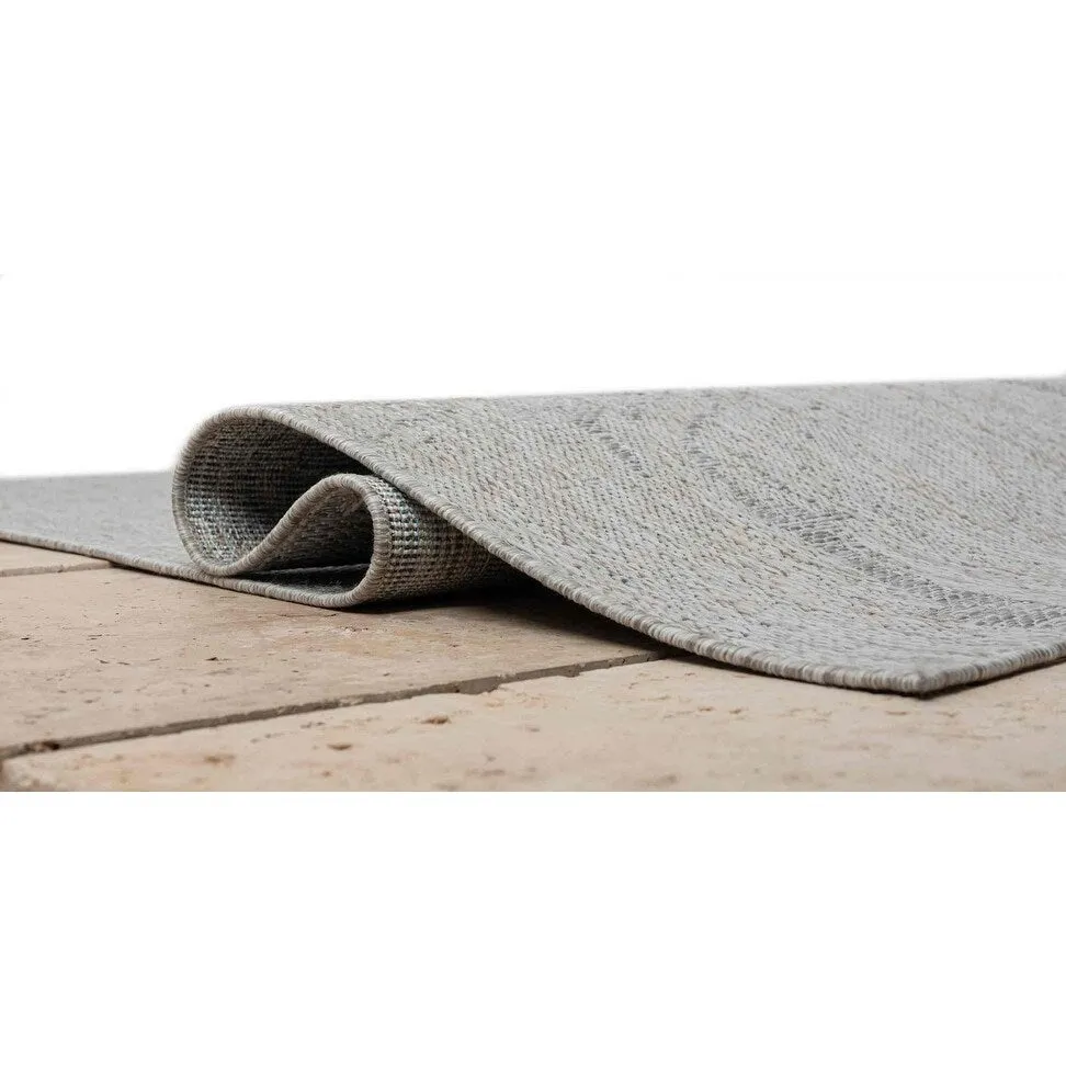 HR Waterproof Abstract Outdoor Rug - Stain and Fade-Resistant - Gray/Multicolor