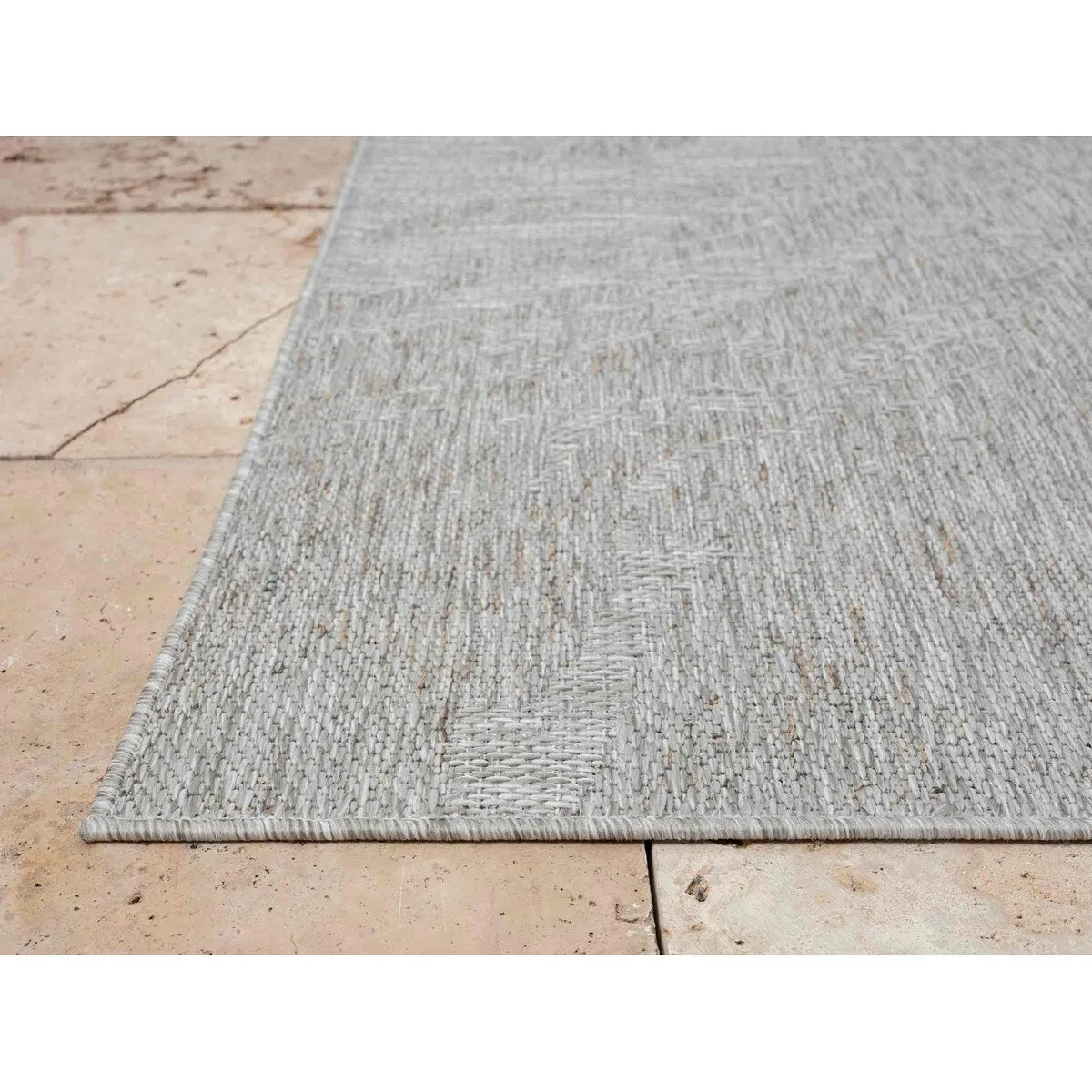 HR Waterproof Abstract Outdoor Rug - Stain and Fade-Resistant - Gray/Multicolor