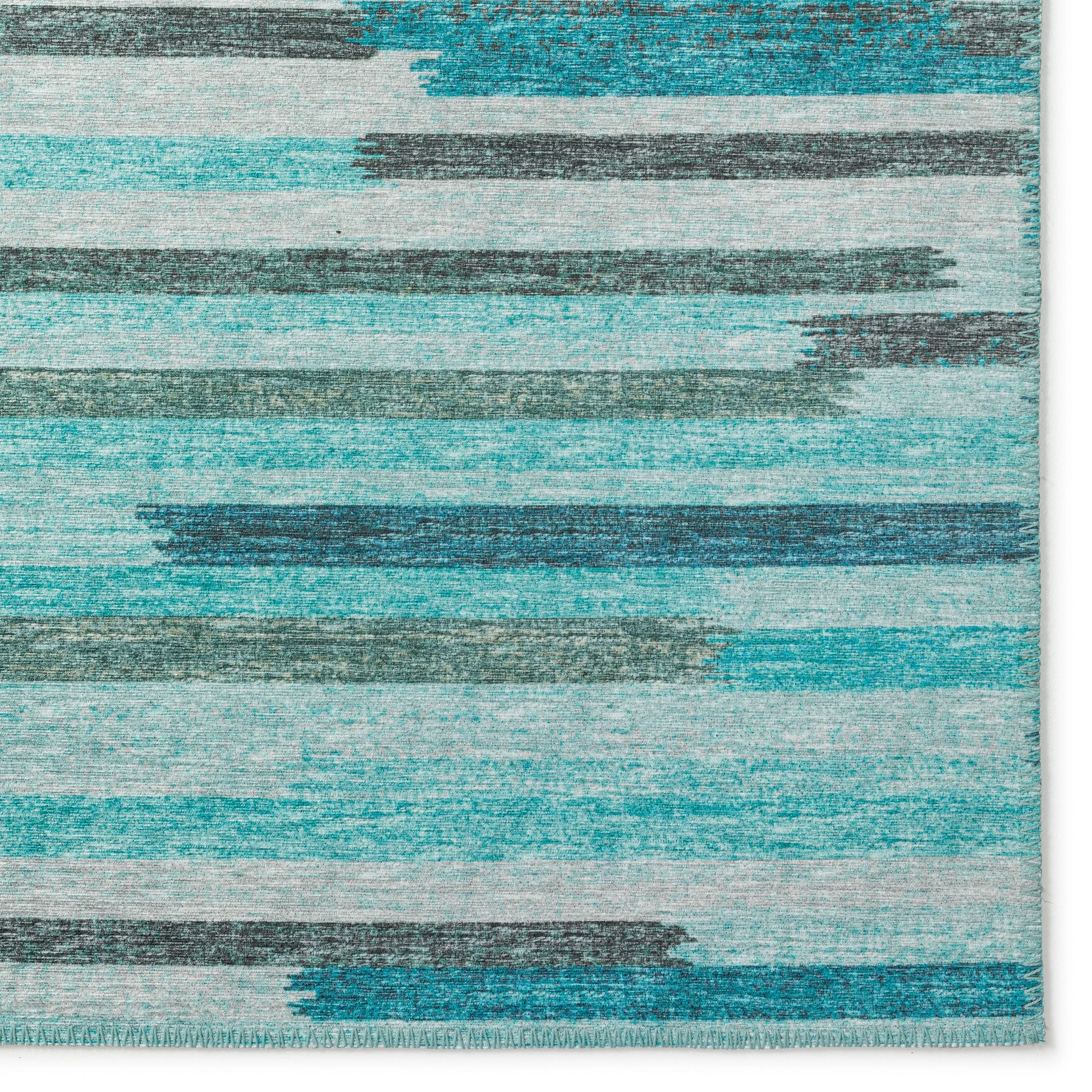 Indoor/ Outdoor Addison Yuma Bold Striped Washable Area Rug