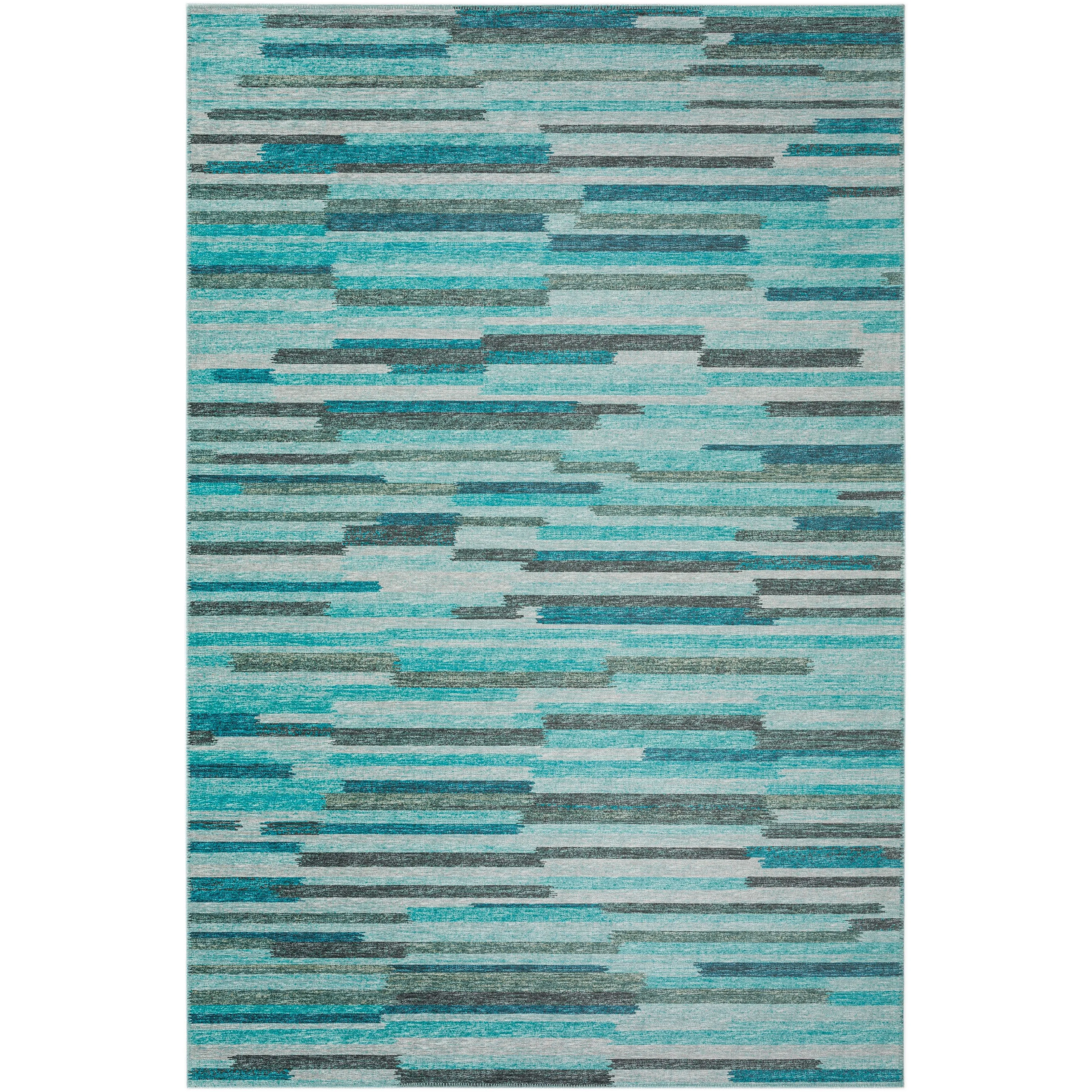 Indoor/ Outdoor Addison Yuma Bold Striped Washable Area Rug