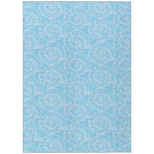 Indoor/ Outdoor Surfside Imprints Washable Rug New