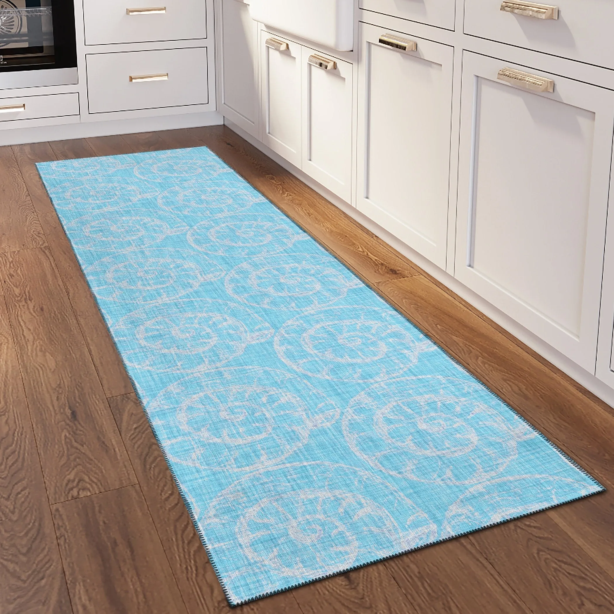 Indoor/ Outdoor Surfside Imprints Washable Rug New