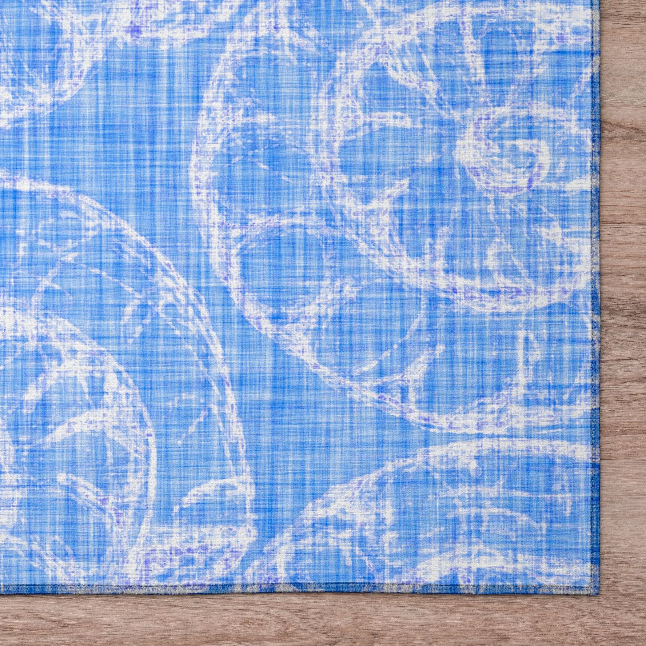 Indoor/ Outdoor Surfside Imprints Washable Rug New
